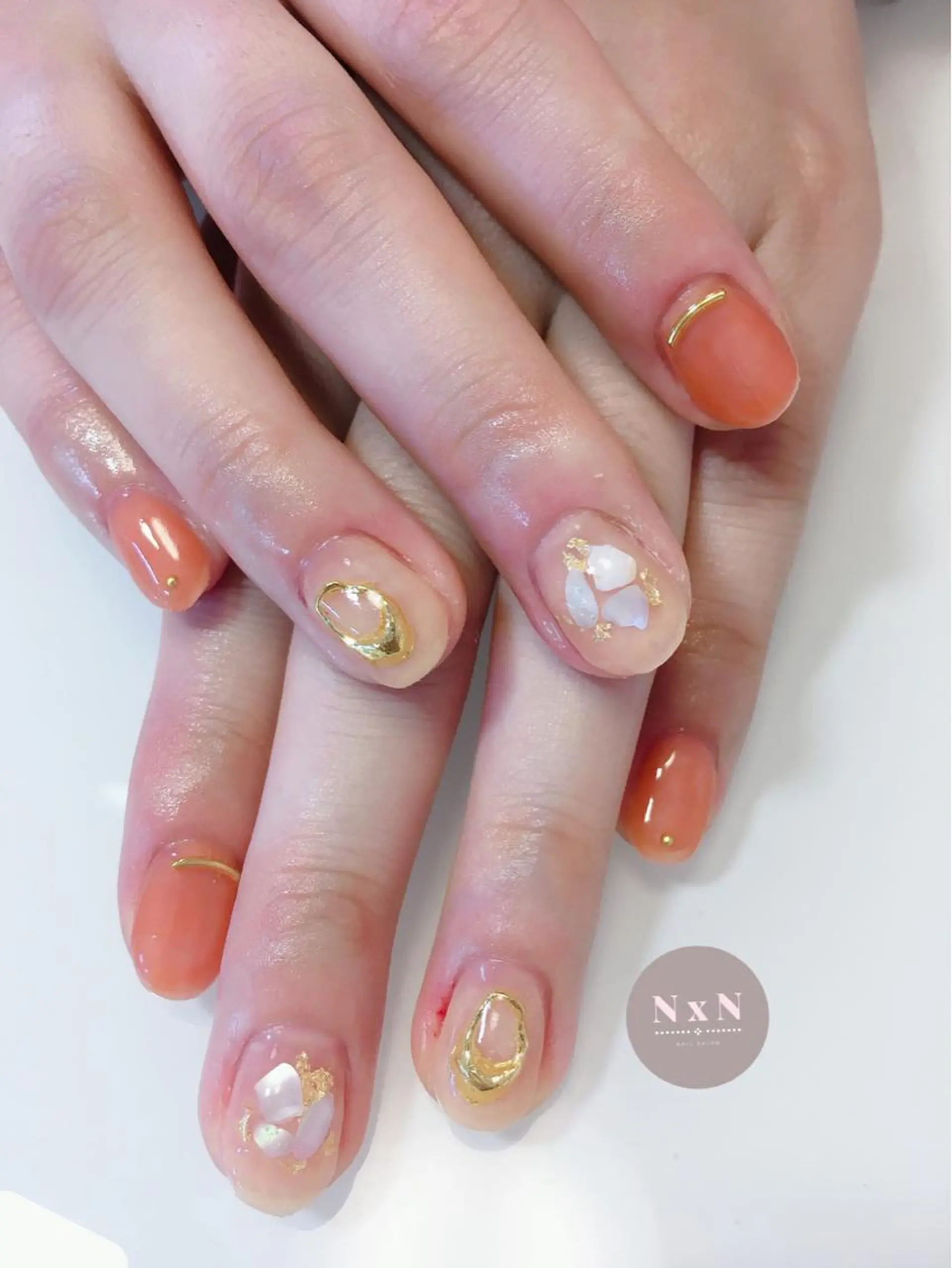 ネイル ジェルネイル ぷっくりネイル nail salon N×Nのネイルデザイン