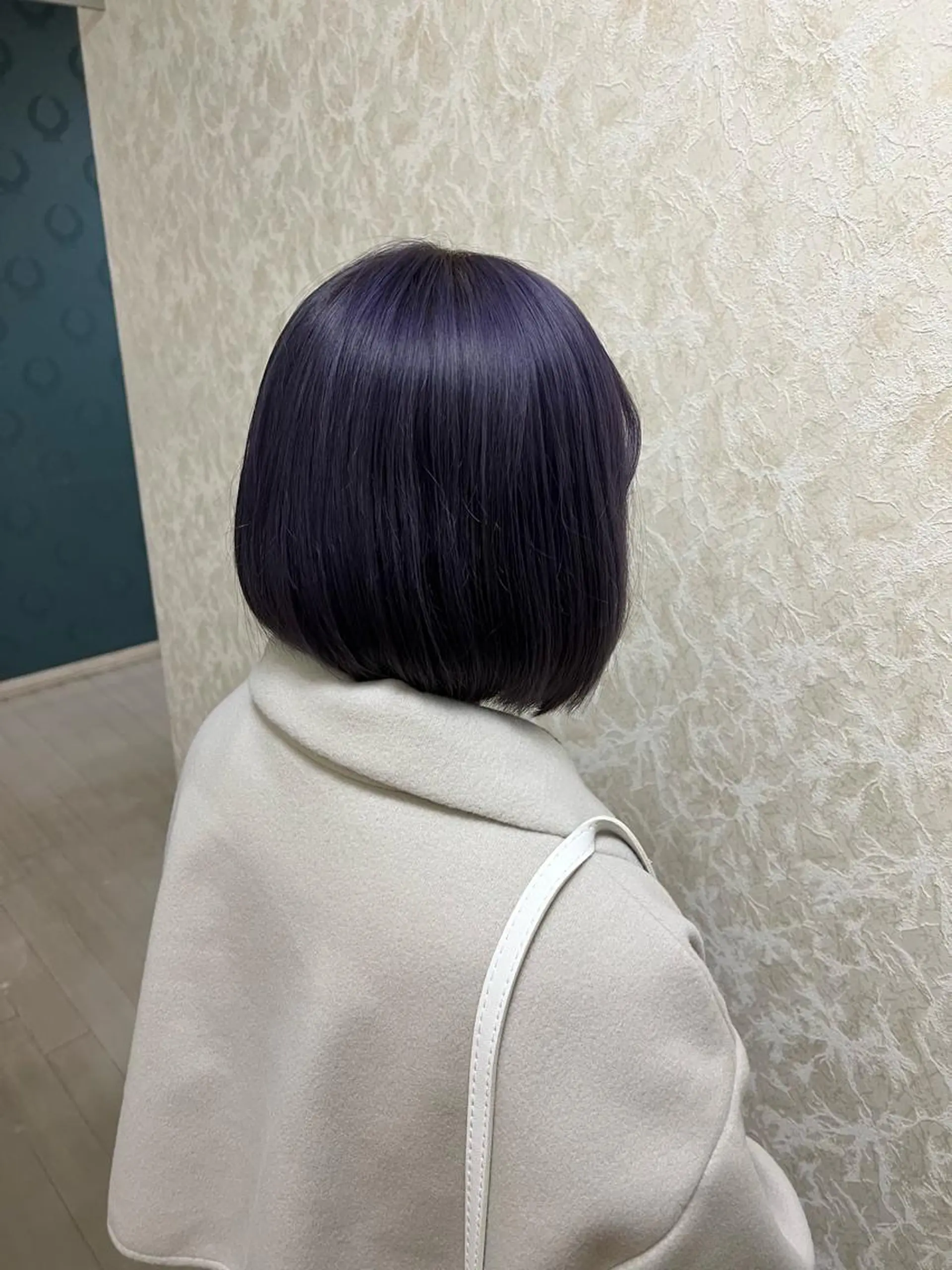 セミロング カラー ブリーチ ラベンダーカラー 髪質改善 カット ヘアカラー トリートメント ブリーチ/髪質改善/ レイヤー/YUTO‎のヘアスタイル