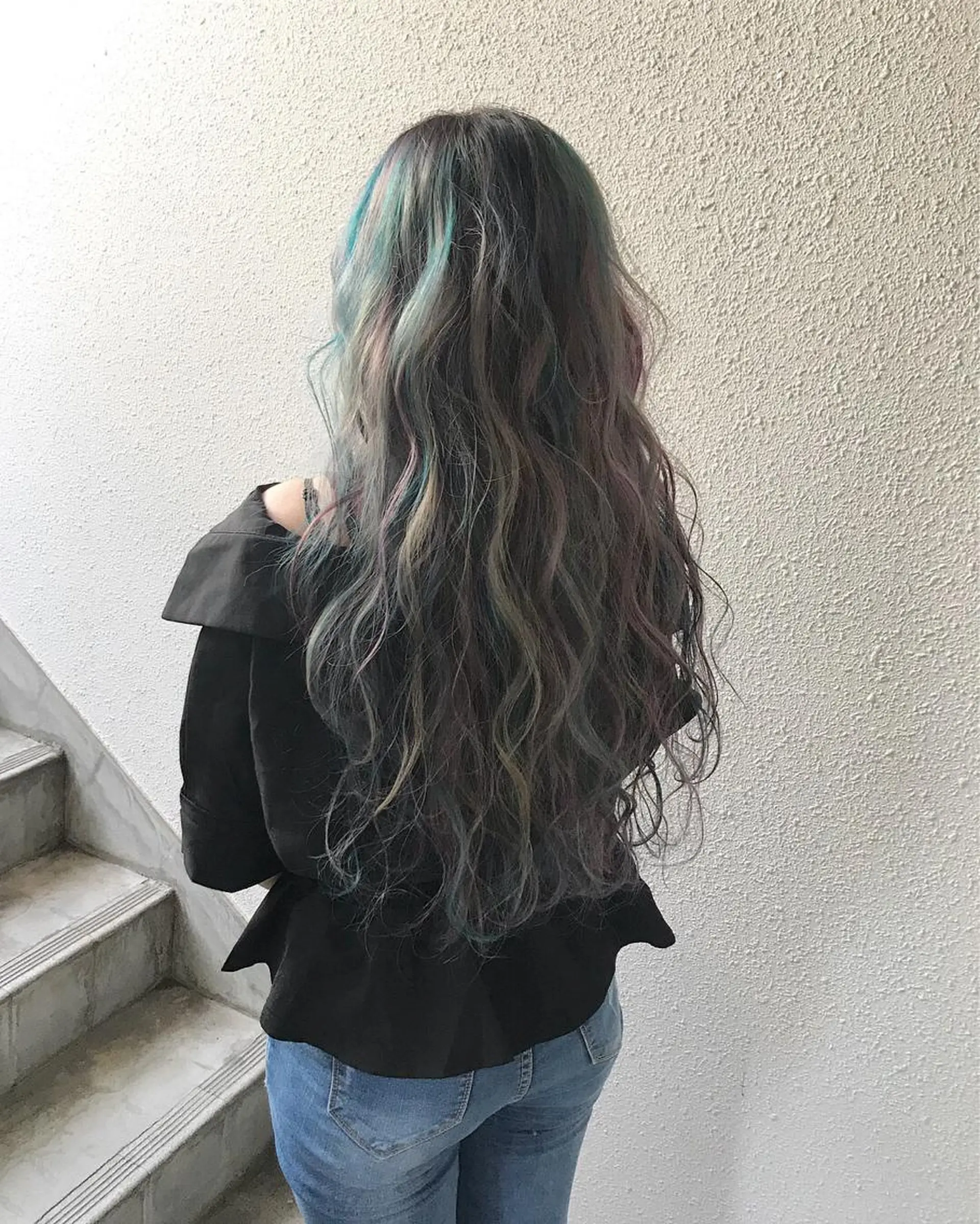 ロング カラー ブリーチ ハイライトカラー ハイライト インナーカラー/天神 ブリーチ/吉田のヘアスタイル