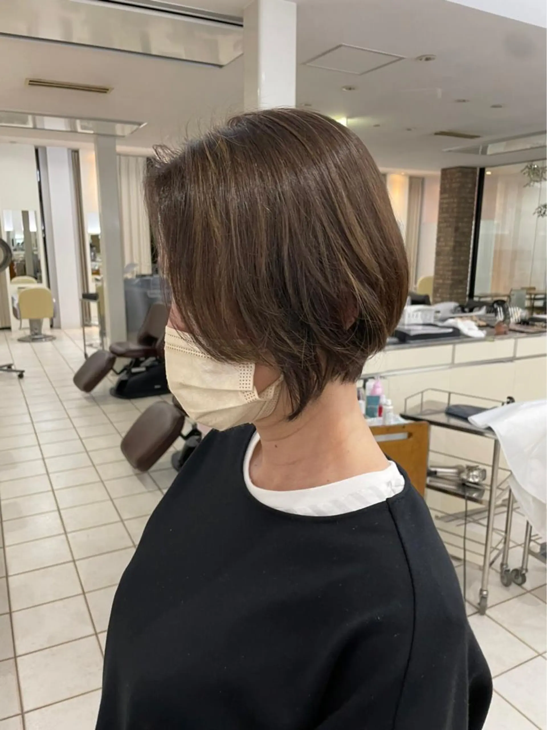 ショート カラー ショートボブ ハイライトカラー ボブ ハイライト ショートヘア カットモデル/ 🌷内藤美乃🌷のヘアスタイル