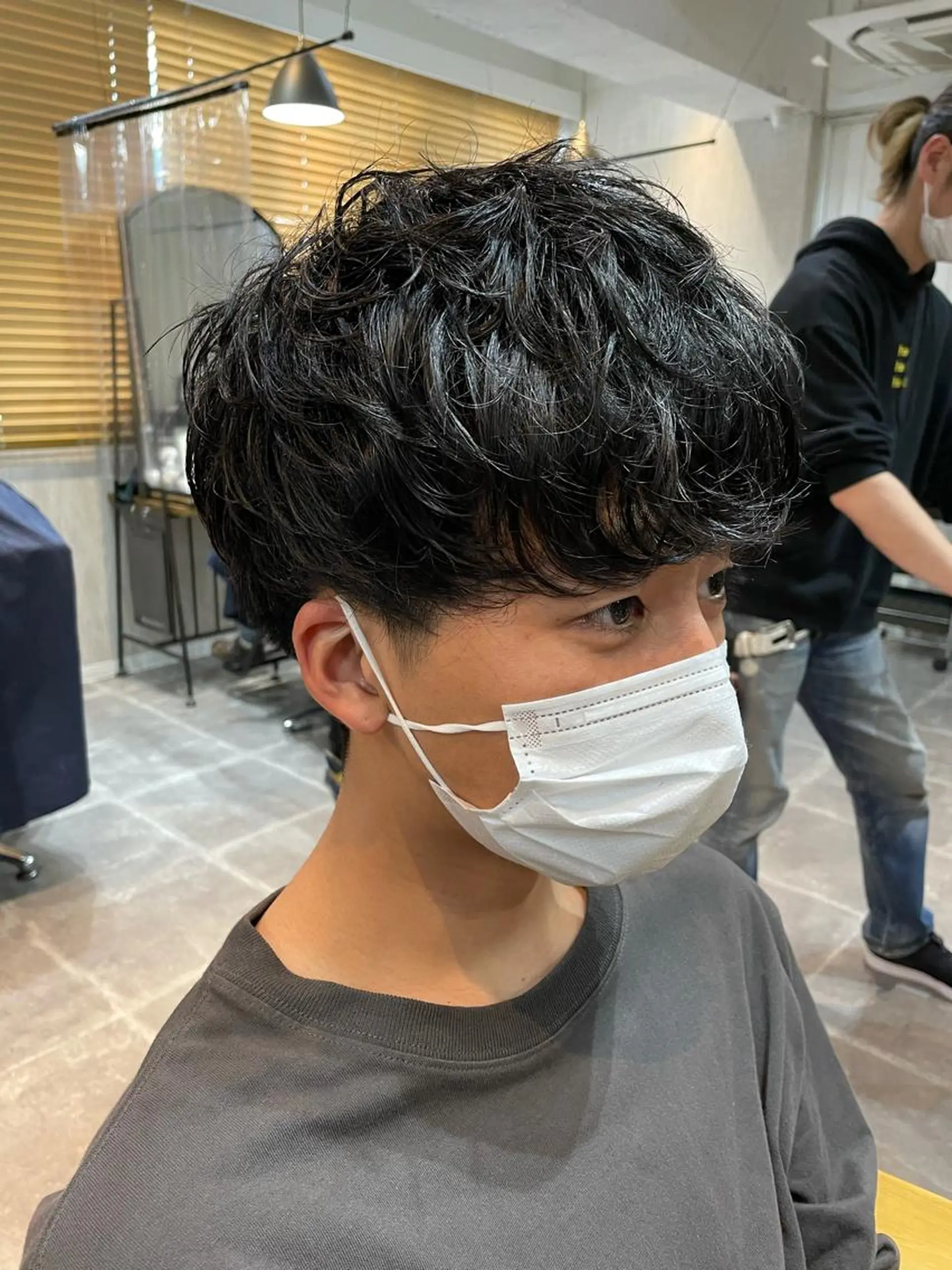 ショート パーマ メンズ メンズパーマ カット パーマ newiGRANDE 🌈萩原聖也のヘアスタイル