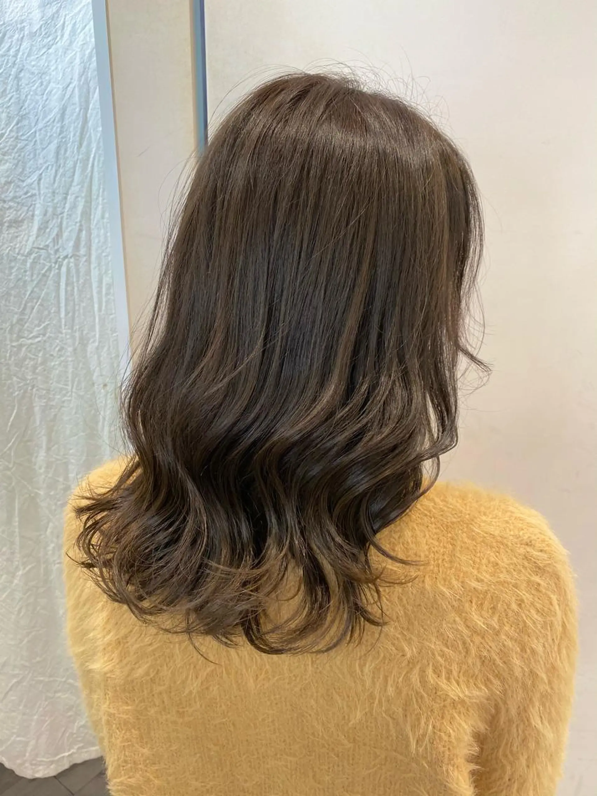 ミディアム カラー 顔まわりカット🌟 くびれヘア/寺門遥輝のヘアスタイル