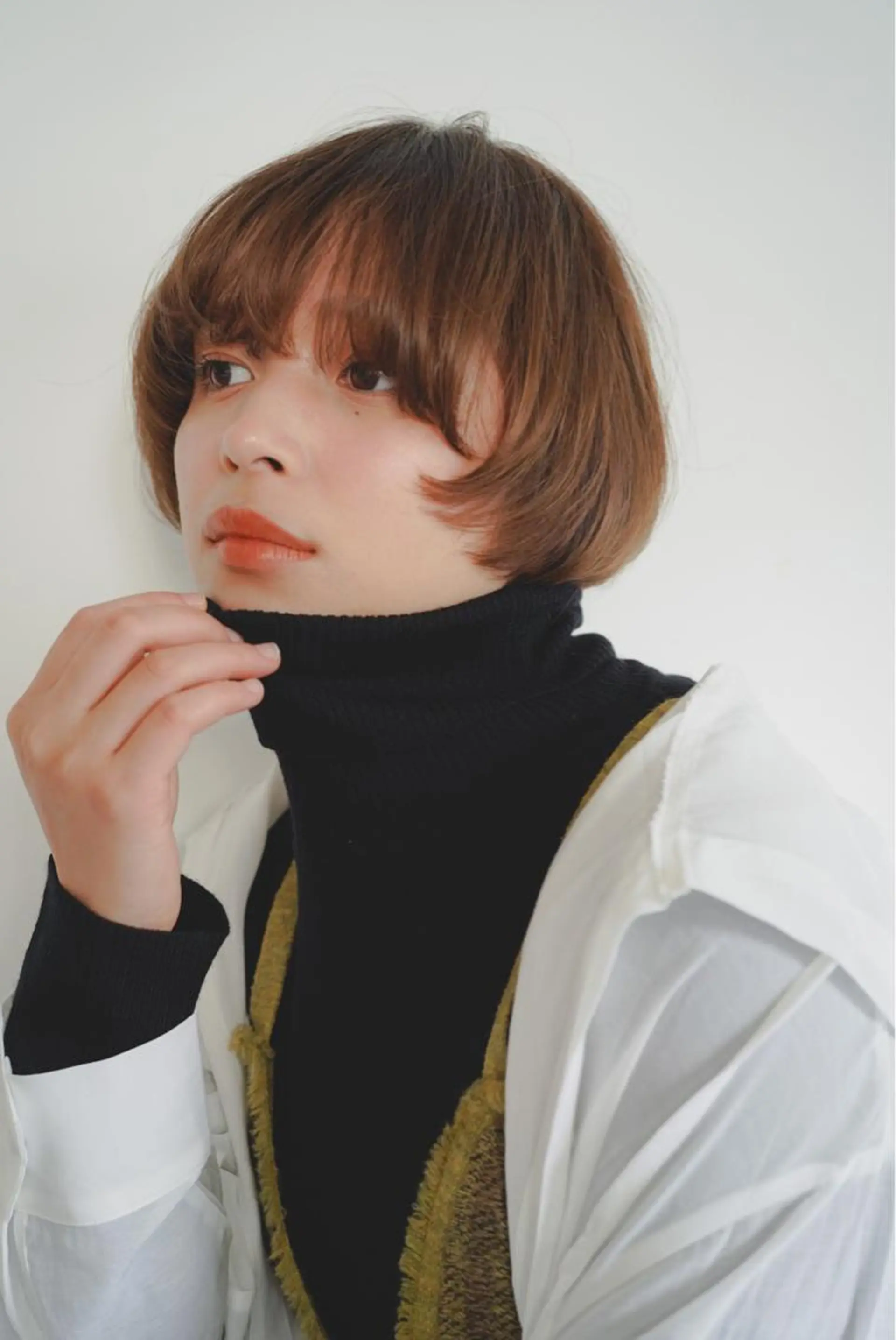 ショート カラー 切りっぱなしボブ ショートボブ ハンサムショート ベリーショート ボブ Spiel所属・Spiel KOMOのヘアスタイル