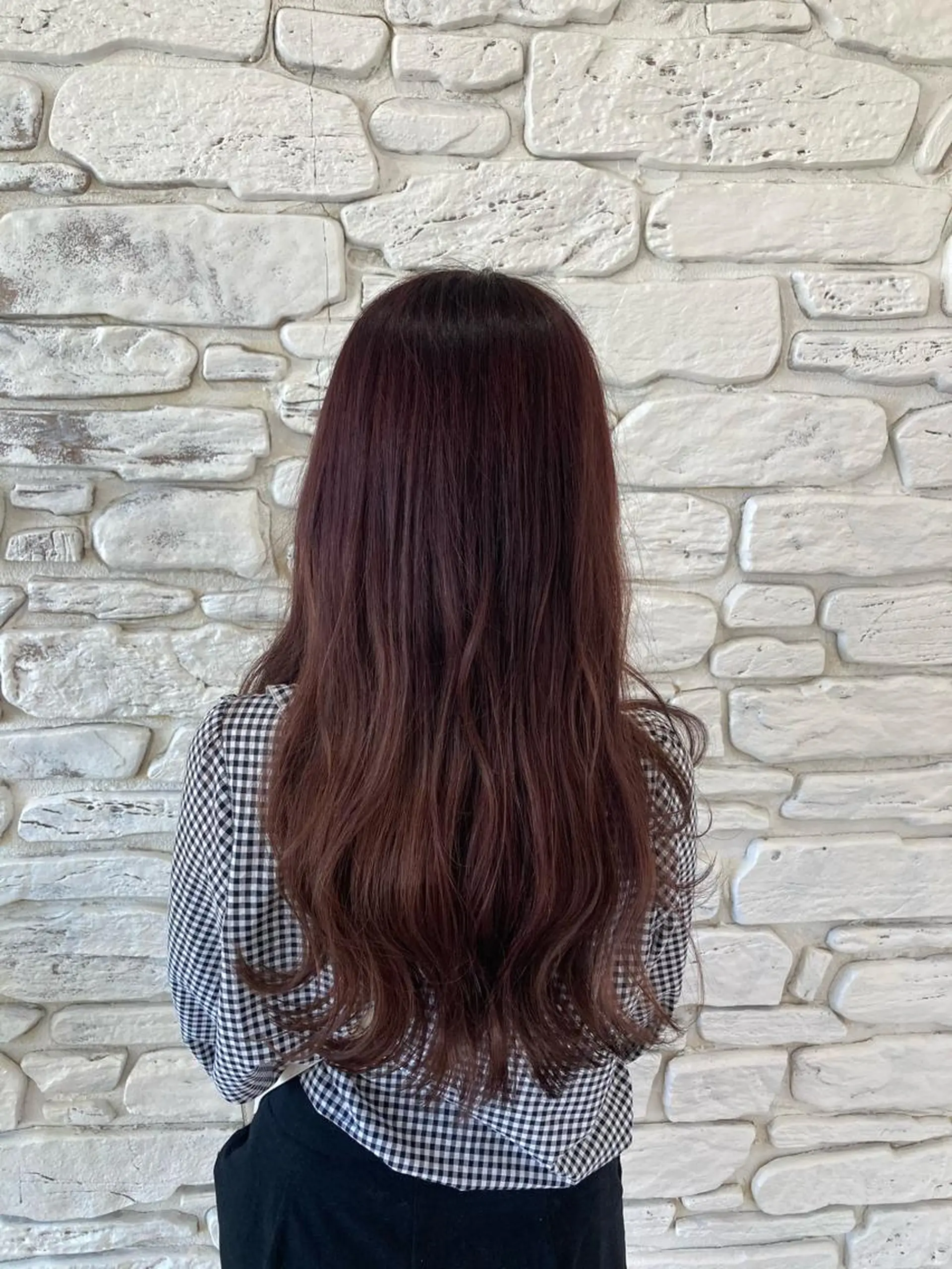 ロング カラー ピンクカラー 浅岡 のどかのヘアスタイル