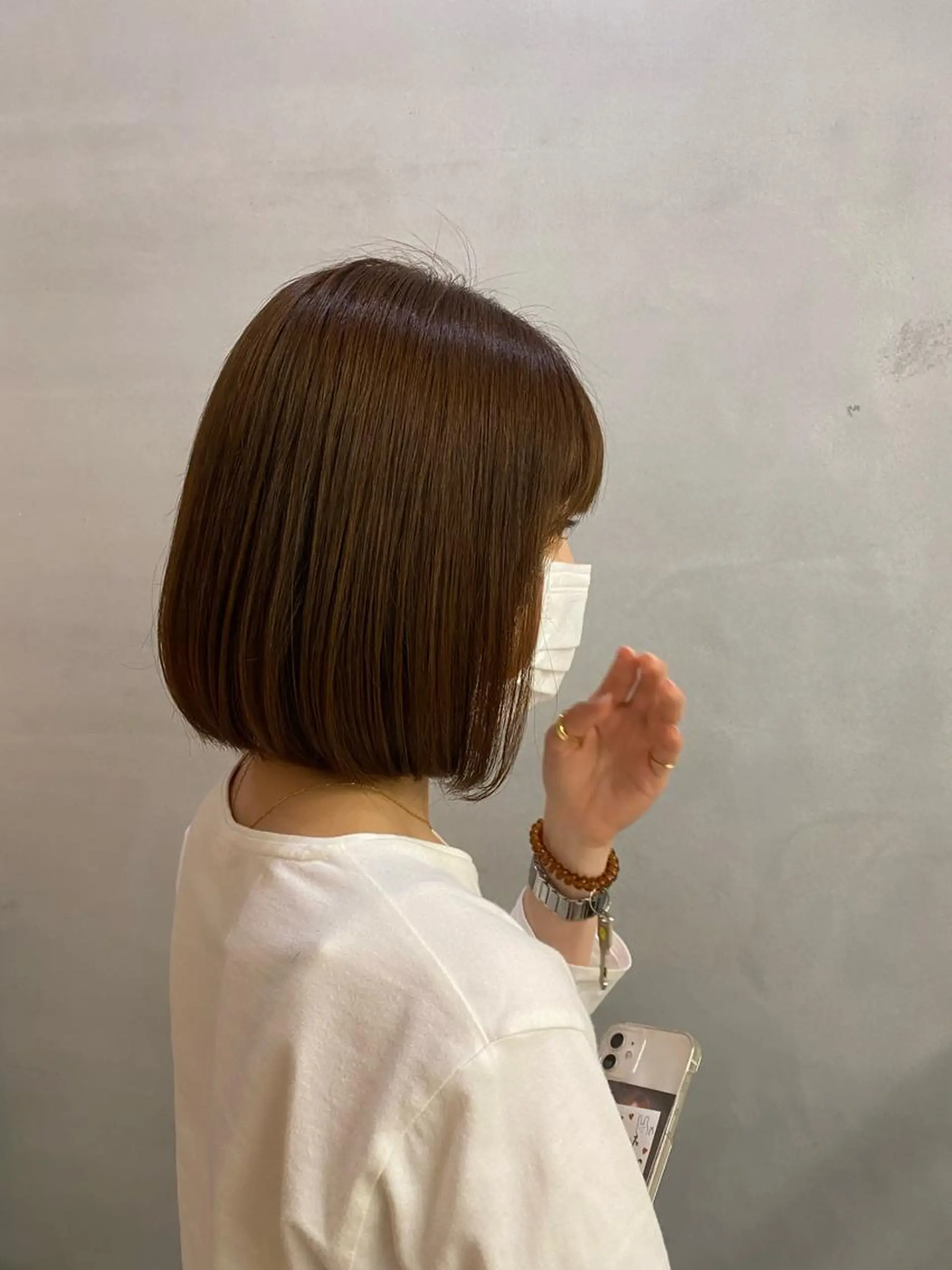 ミディアム カラー ベージュカラー ブリーチ ♡ハッシュカット/ レイヤー/yucoのヘアスタイル