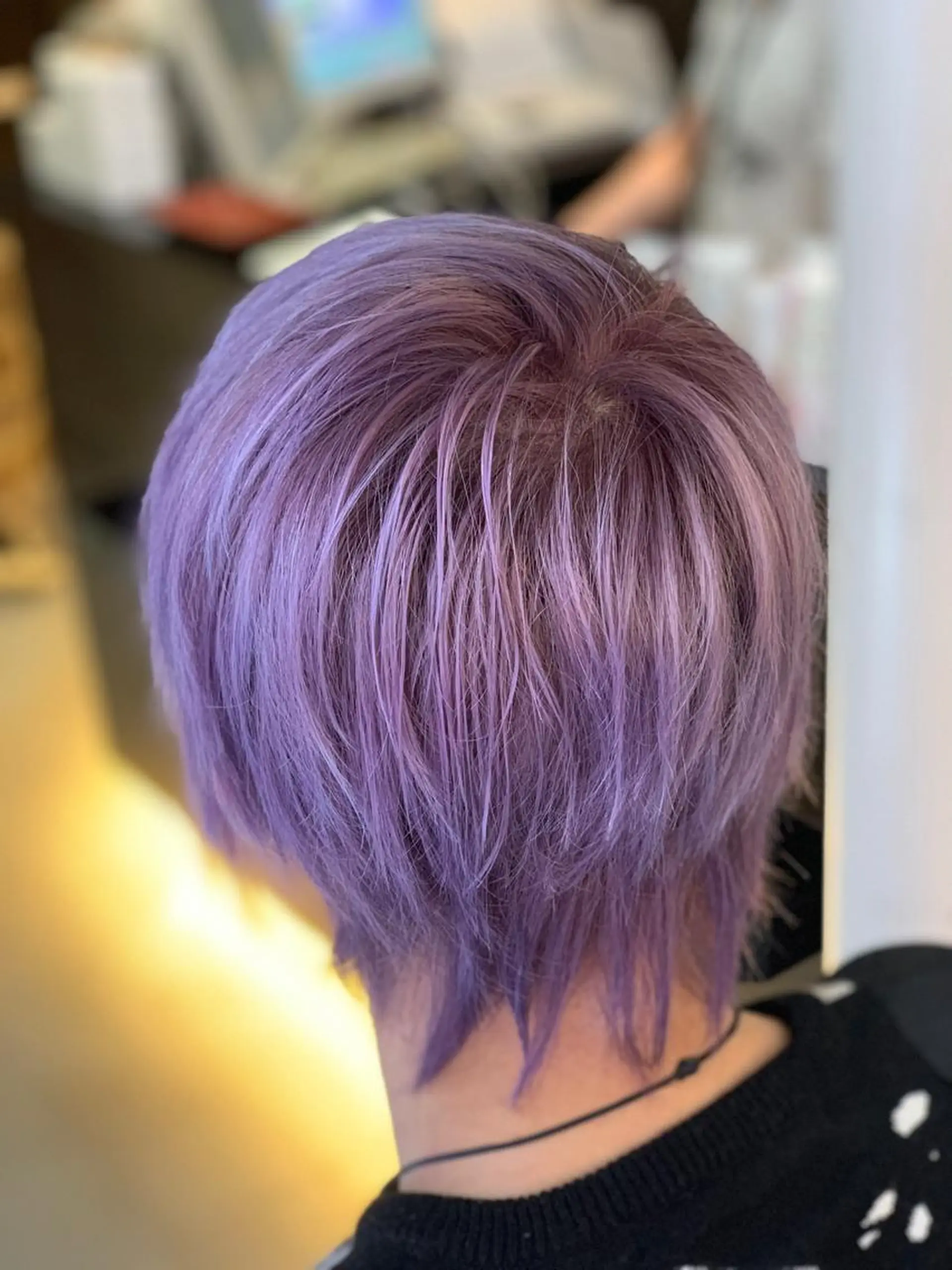 ショート カラー ピンクカラー ピンクパープル パープルカラー ヘアカラー トリートメント ✂️大門 巧✂️ LAFF心斎橋店のヘアスタイル