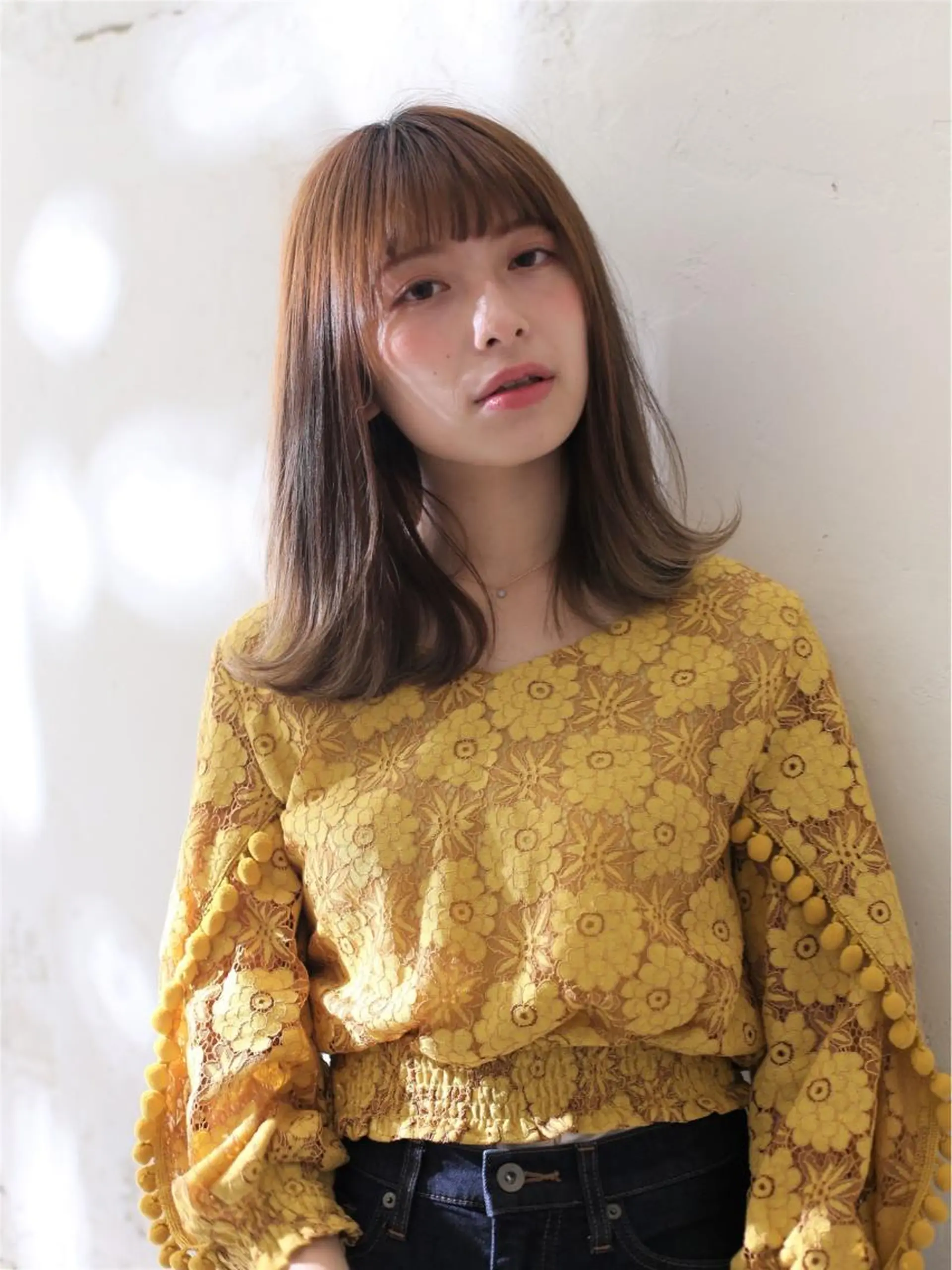 セミロング カラー 柔らかカラー🫧🌱 ナナコのヘアスタイル
