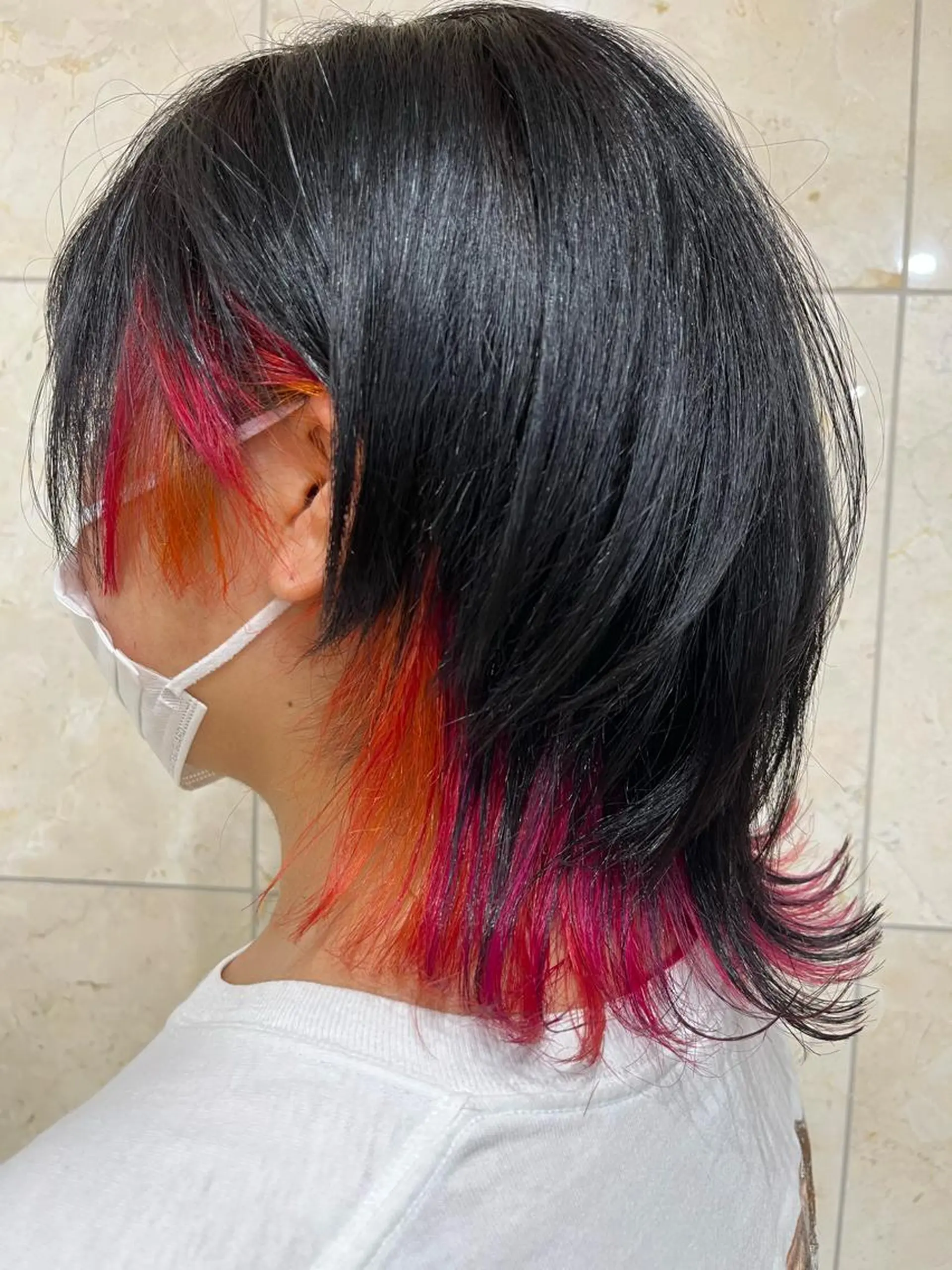 ショート カラー ブリーチ ユニコーンカラー カット ヘアカラー トリートメント 清水　仰士 ROW町田のヘアスタイル