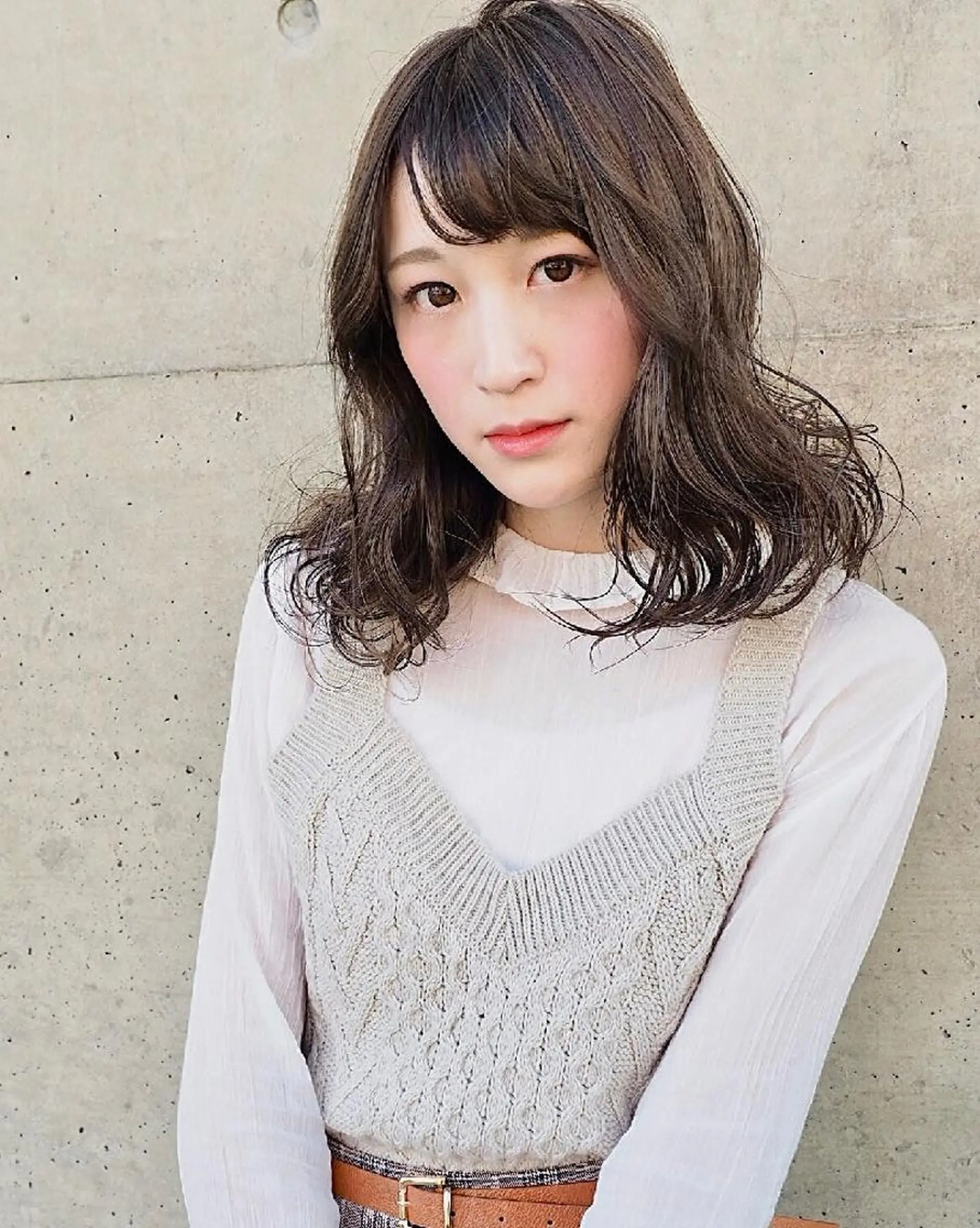 セミロング ハイライト キノシタ ナオユキのヘアスタイル