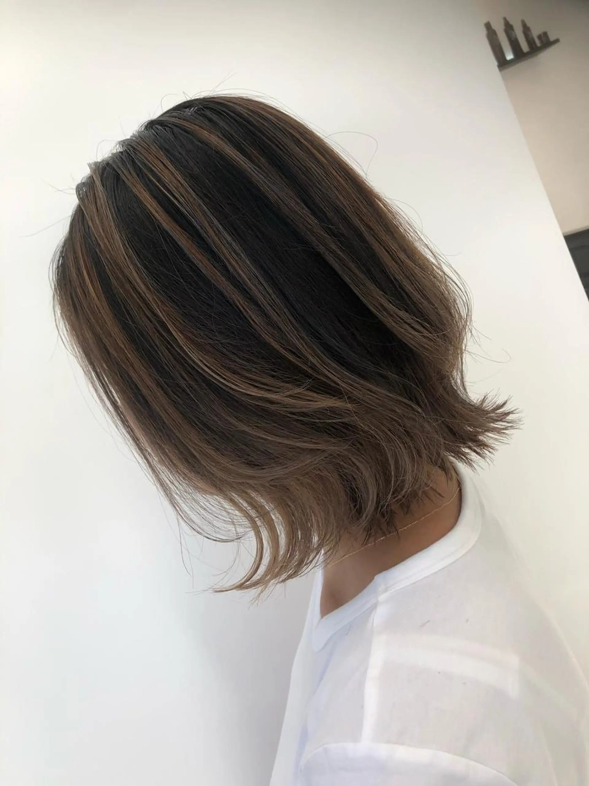 ミディアム カラー ヘアカラー トリートメント 河内 元伸のヘアスタイル