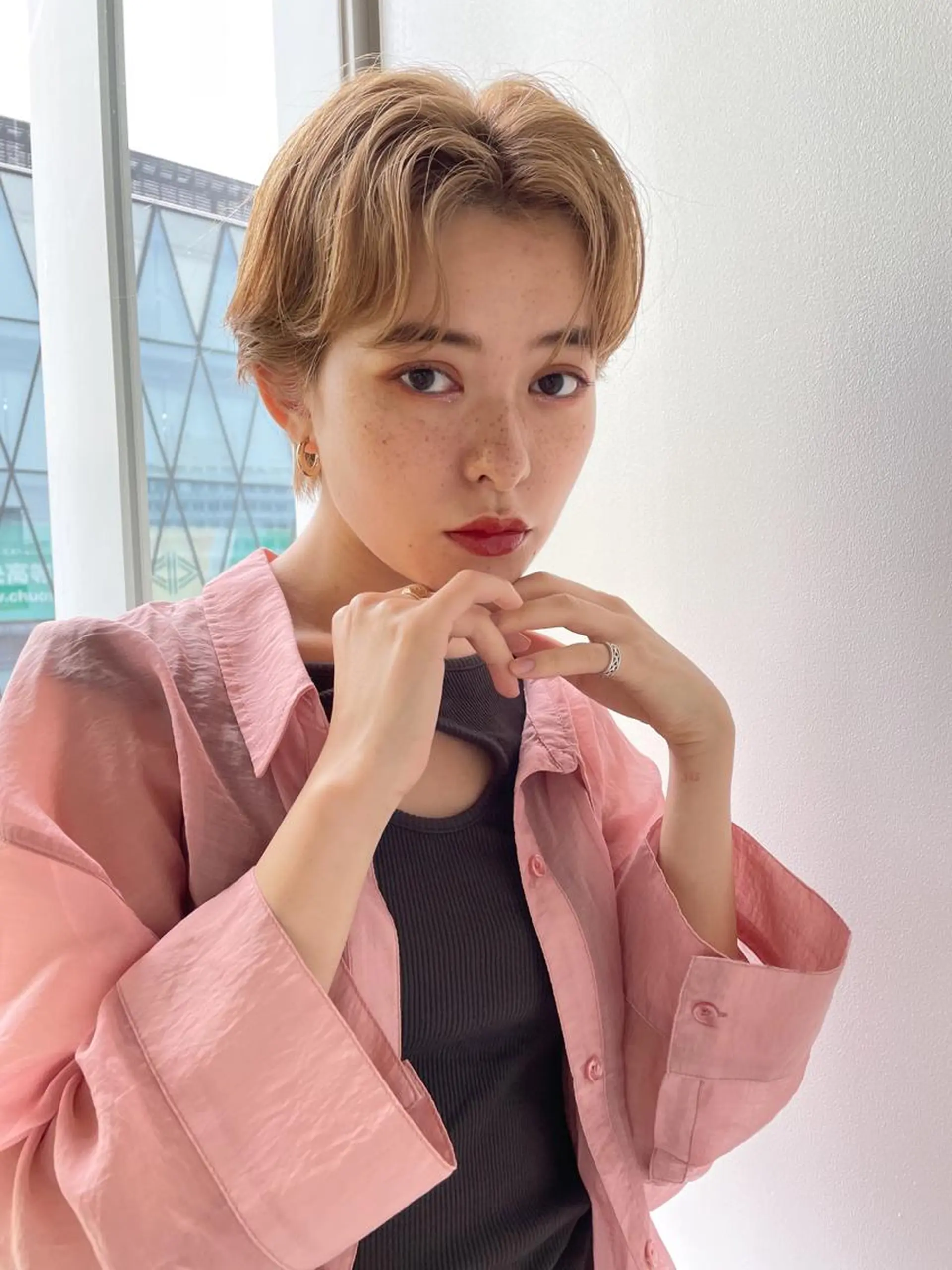 ミディアム カラー ヘアアレンジ ボブ×柔らかいカラー 🩰misaki𓍼のヘアスタイル