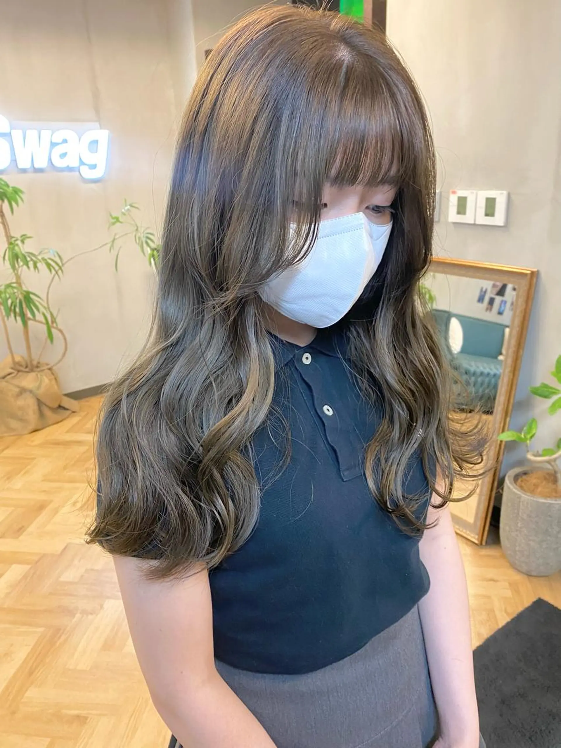 ロング カラー カット ヘアカラー トリートメント ハル🌸柔色/ ブリーチなし/艶髪のヘアスタイル