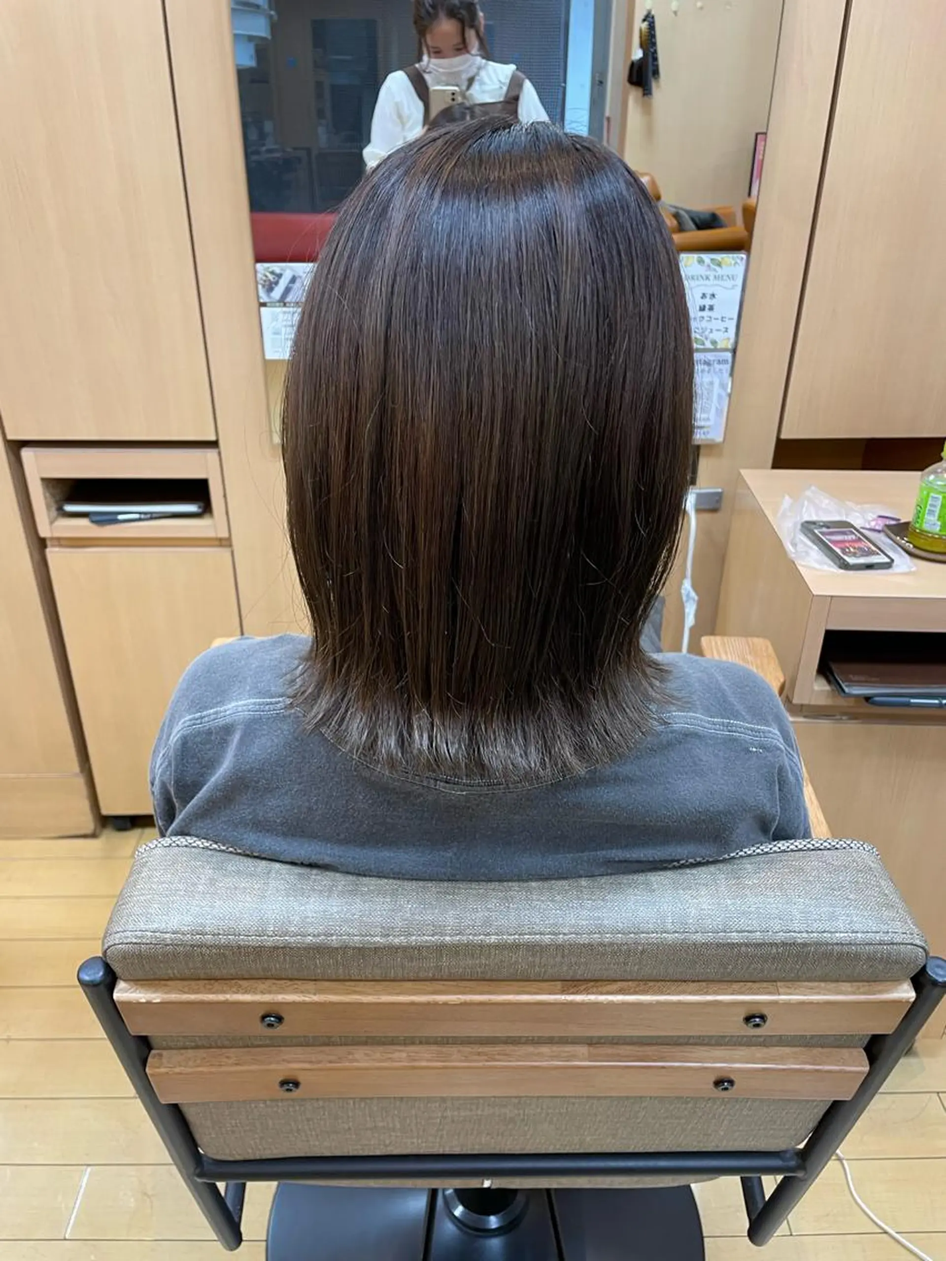 ミディアム 韓国ヘア 🤍中西麻友🤍のヘアスタイル