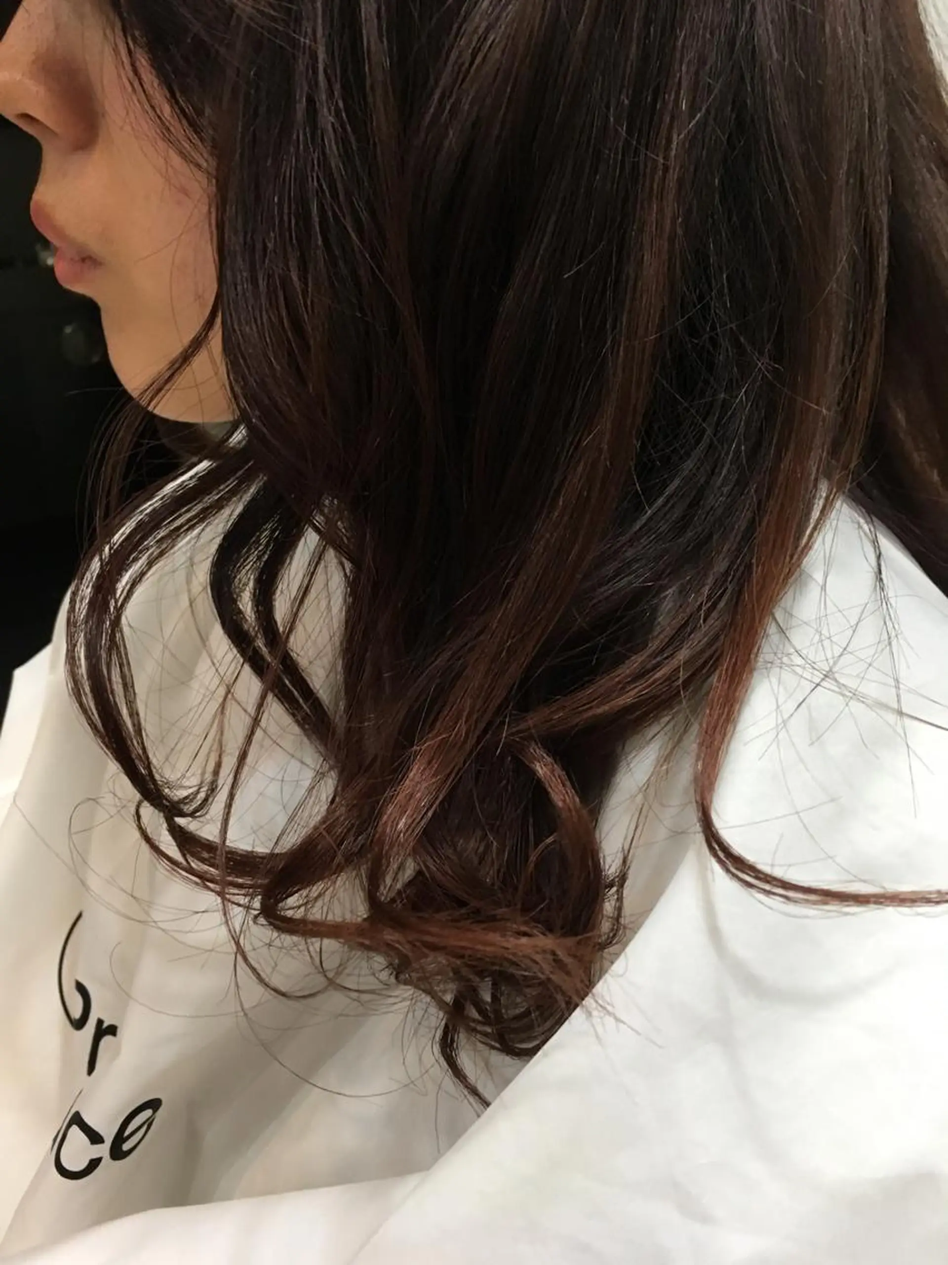 ミディアム カラー グラデーションカラー 縮毛矯正 トリートメント 白髪ぼかしハイライト 柳川拓哉のヘアスタイル