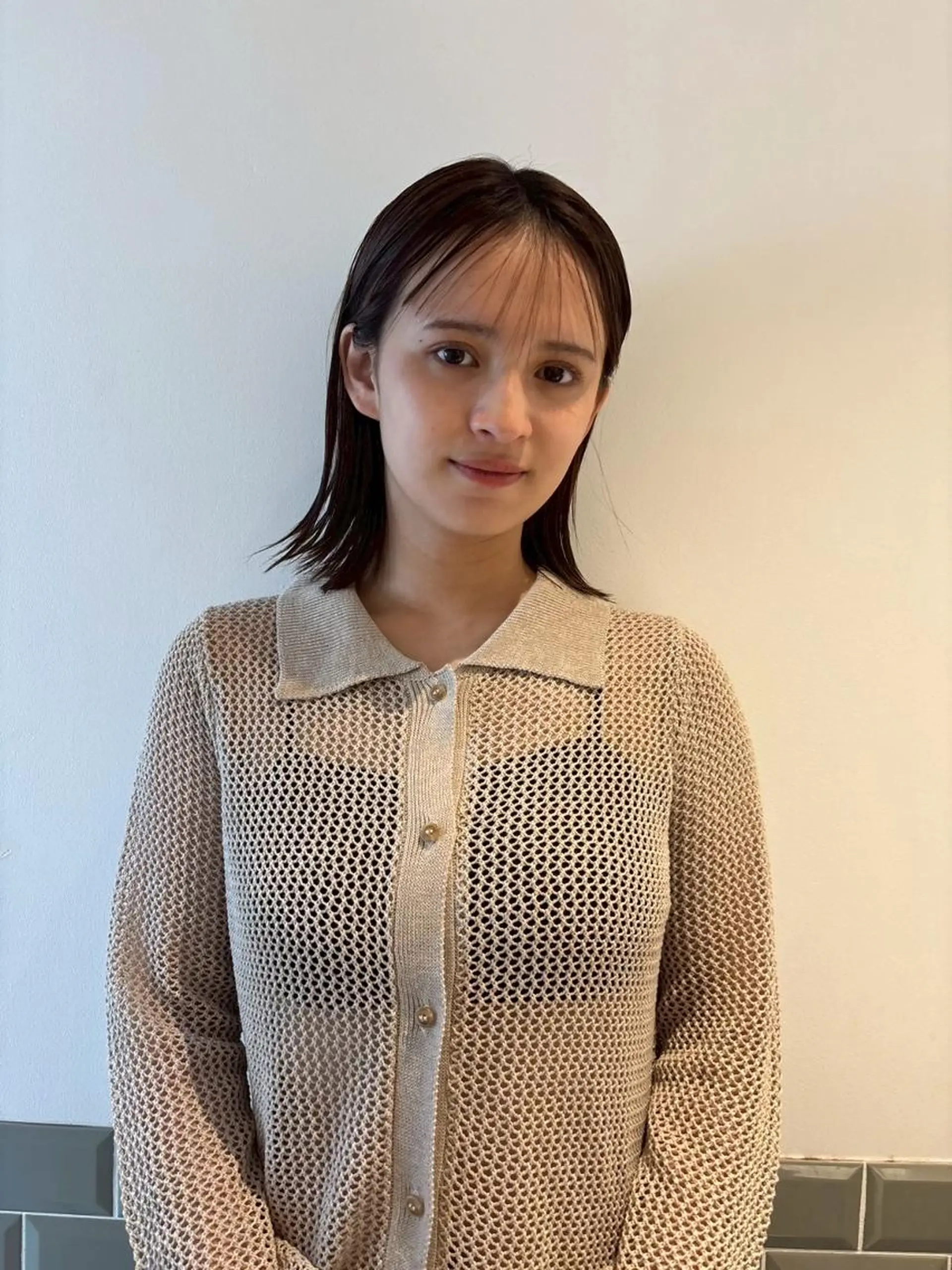 ミディアム カラー ショートボブ ミディアムパーマ アディクシーカラー ブリーチ ケアブリーチ ヘアカラー CEINE PATHのヘアスタイル