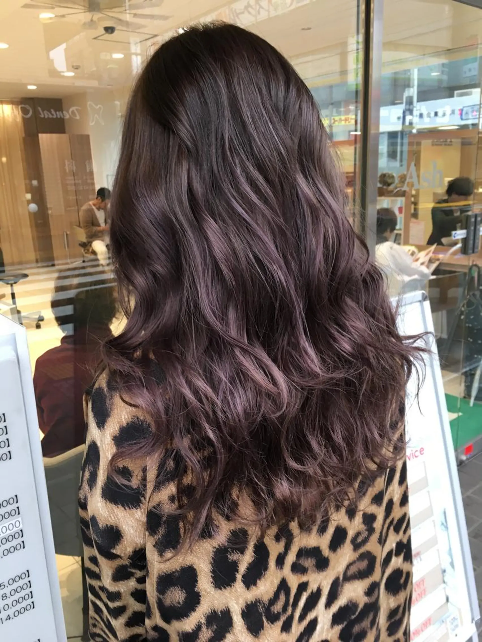 ロング カラー バレイヤージュ パープルカラー レイヤーカット 寺内 紳悟のヘアスタイル