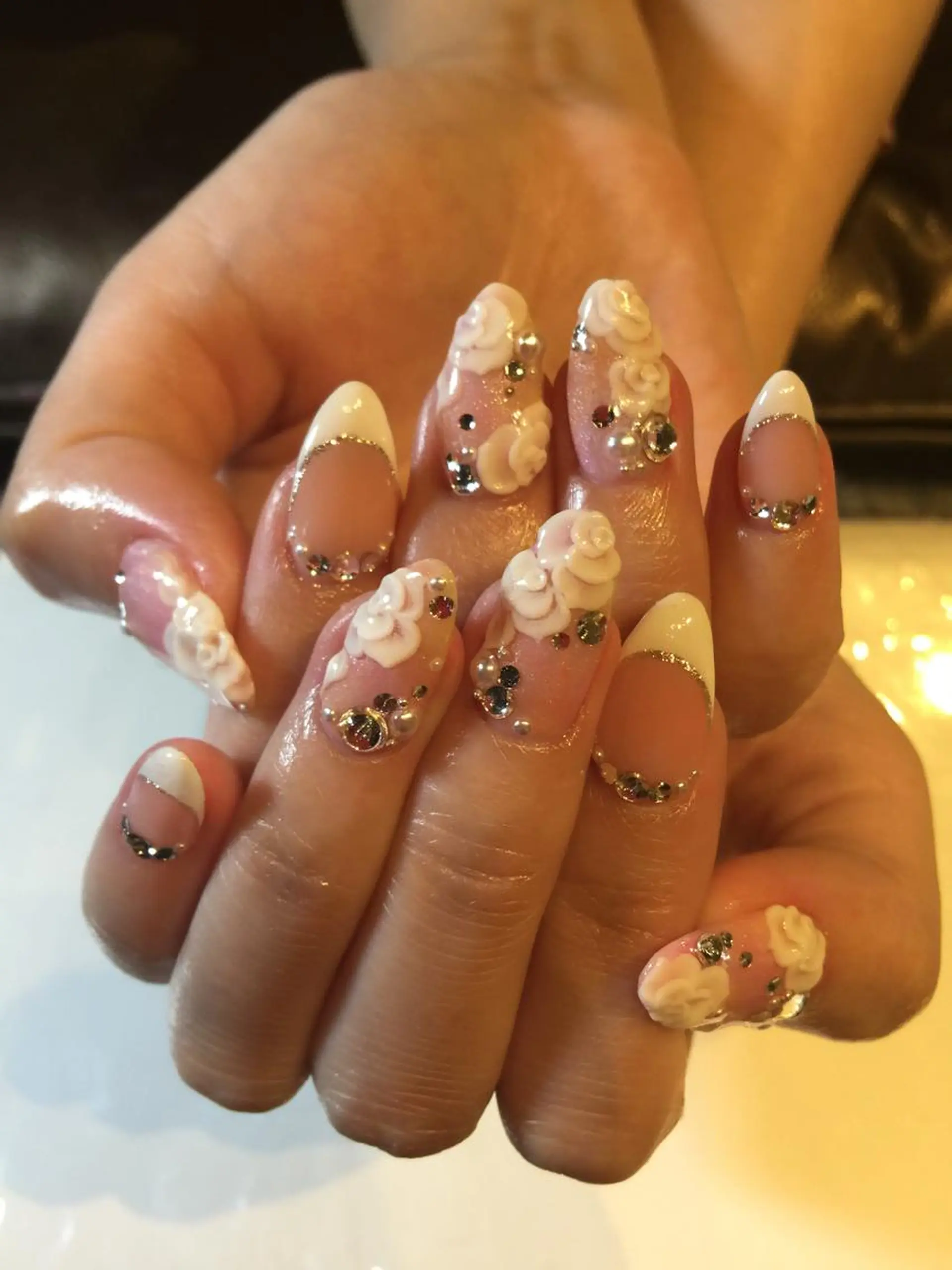 ネイル ブライダルネイル chatblanc ♡のネイルデザイン