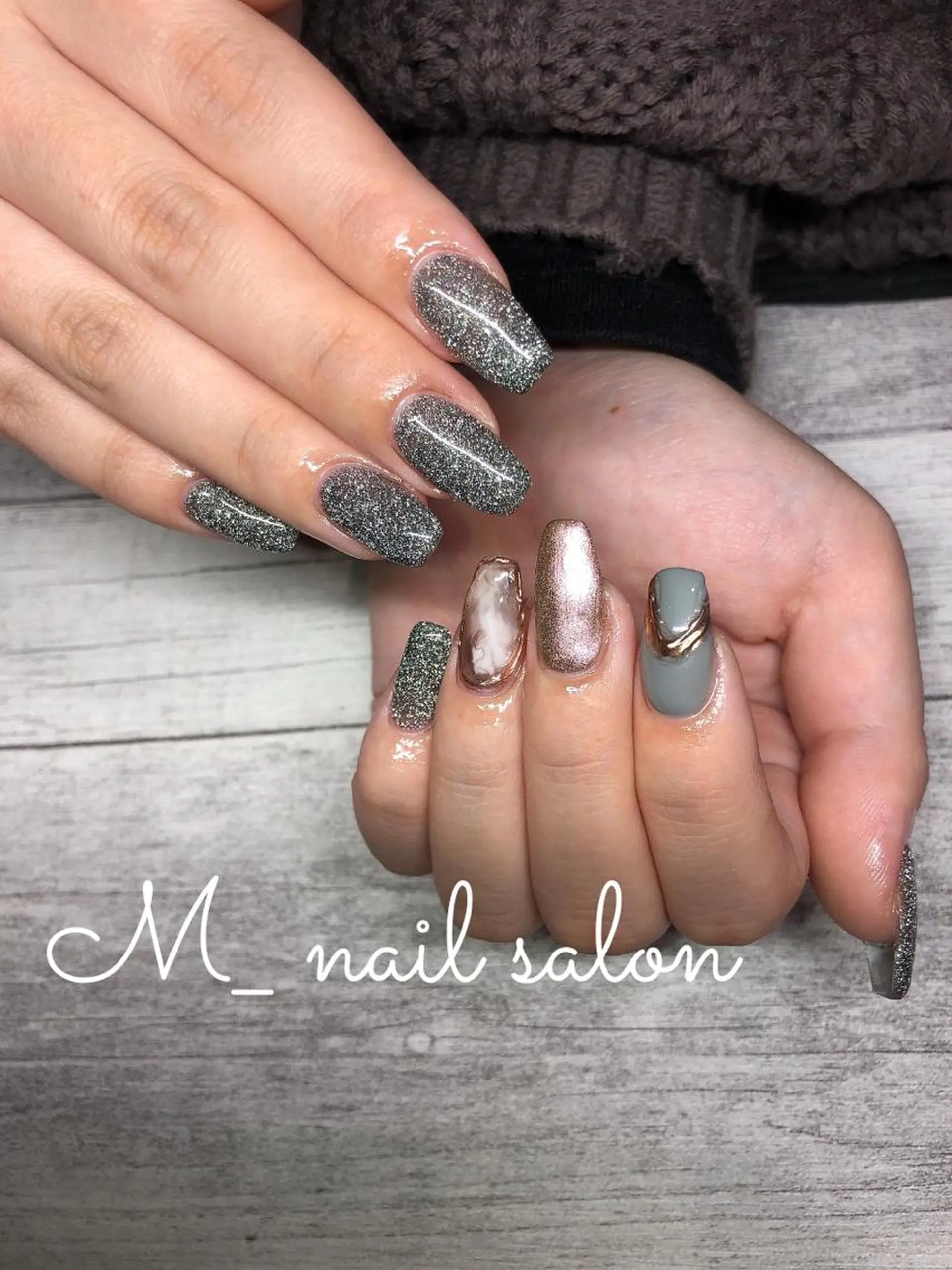 ネイル 冬ネイル クリスマス M_ nail salonのネイルデザイン