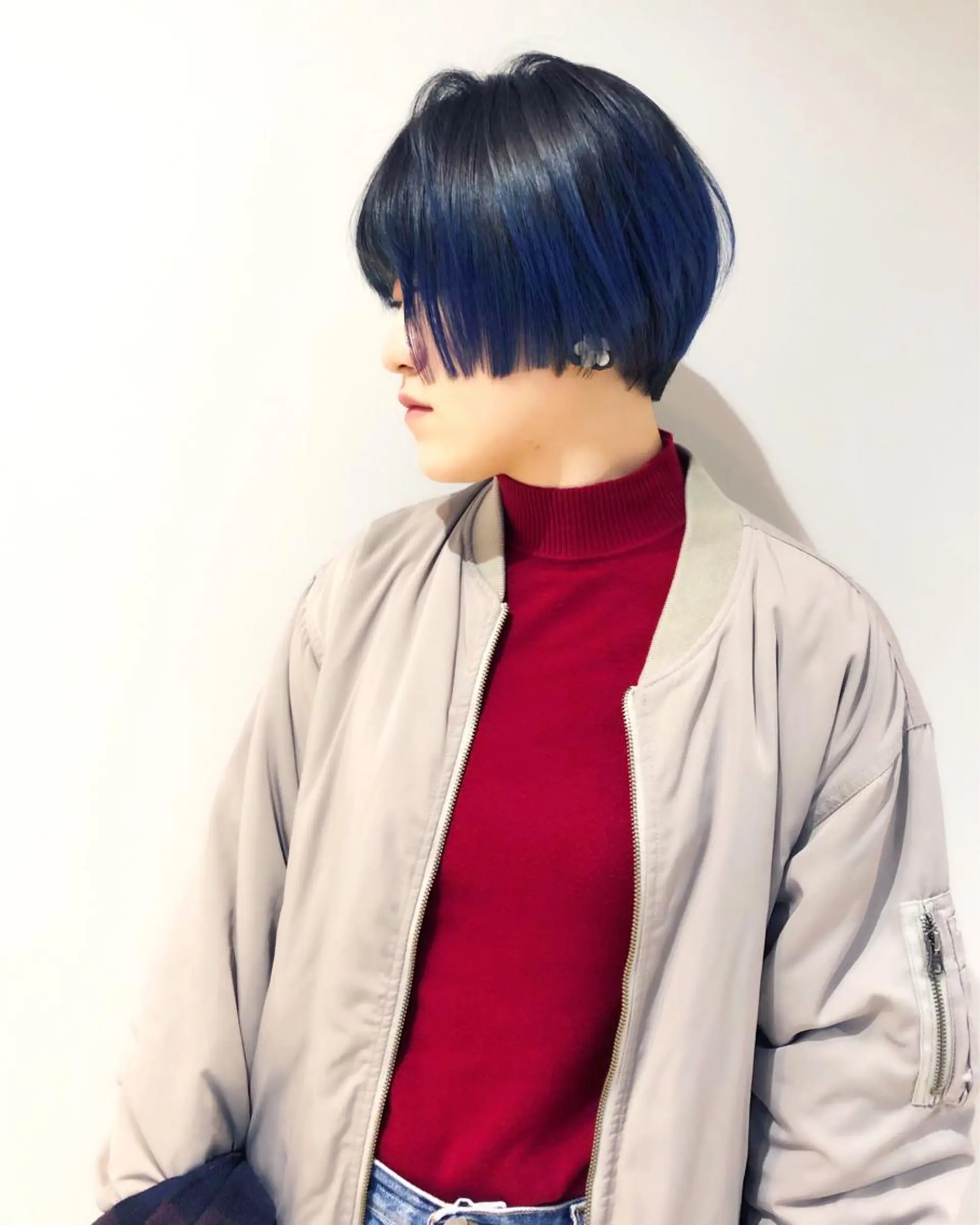 ショート カラー メンズ ネイビーカラー カット ヘアカラー トリートメント pigment所属・♡MIHO♡ スタイリストのヘアスタイル