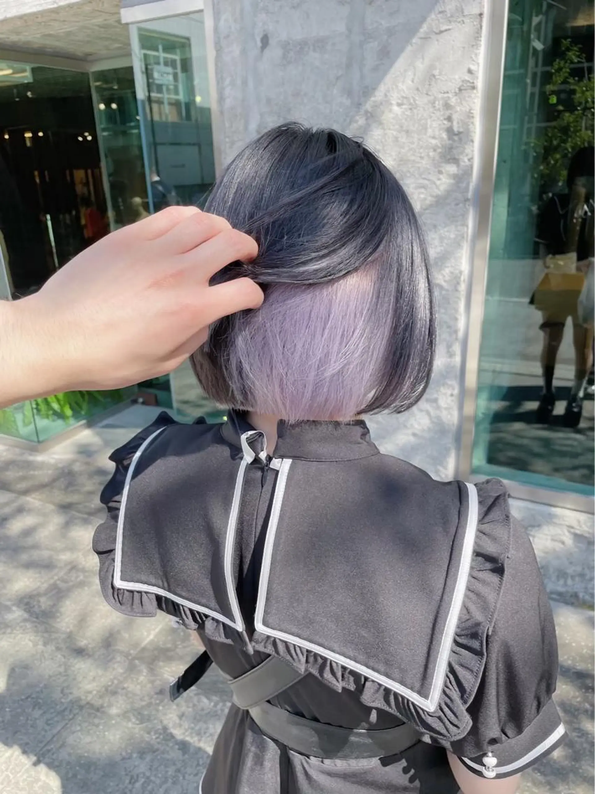 ショート カラー ヘアアレンジ ヘアカラー 🩶【推しハイトーン 】yuzu🩶のヘアスタイル