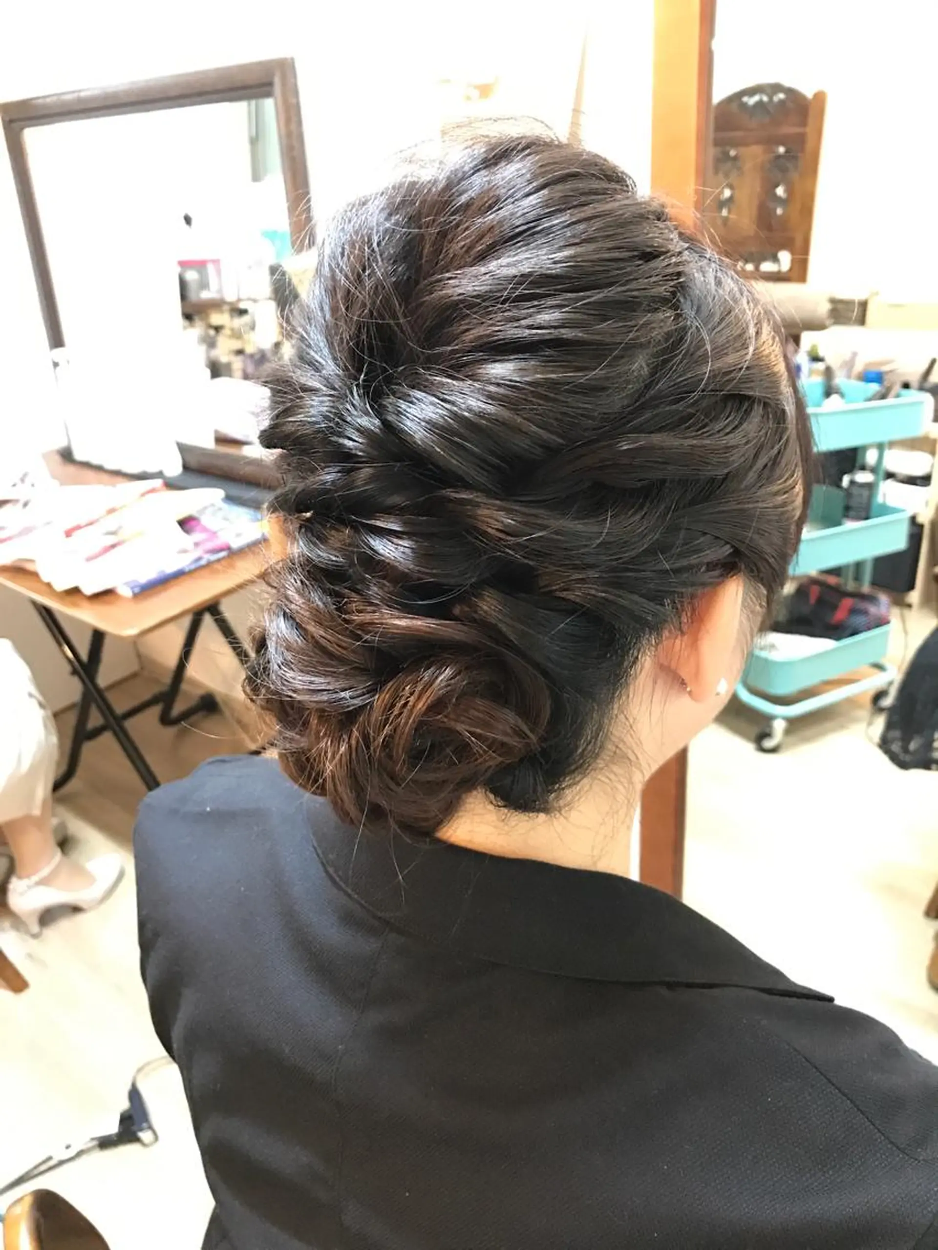 セミロング ヘアアレンジ 早朝✨ヘアセット 着付け/清水玲歌のヘアスタイル