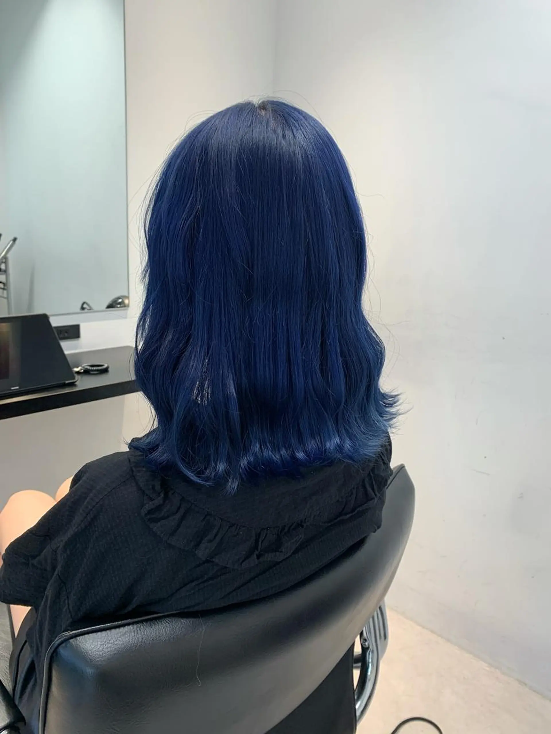 ミディアム カラー ショートボブ アッシュ アッシュグレー 黒髪 ブリーチ 新宿御苑前/新宿 Ryuseiのヘアスタイル