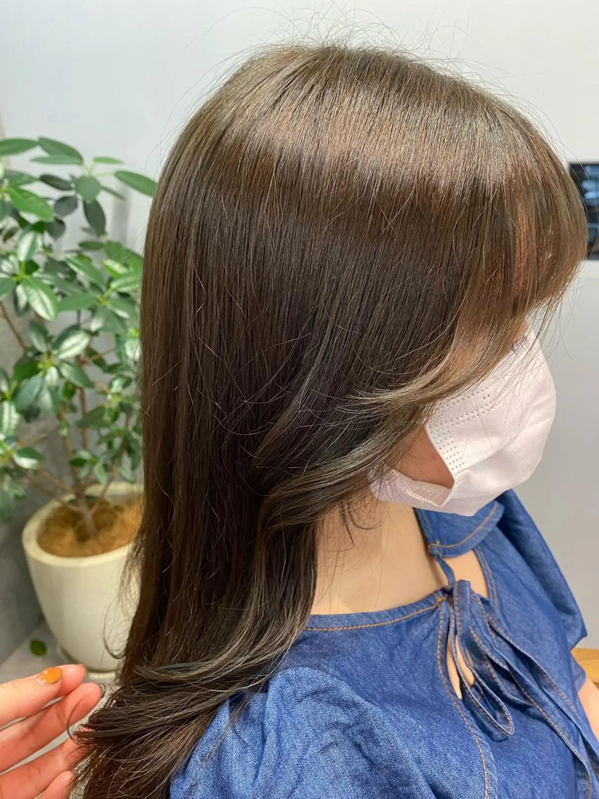 ミディアム カラー ヘアアレンジ 透明感カラー グレージュ デザインカラー/ kanae🌱のヘアスタイル