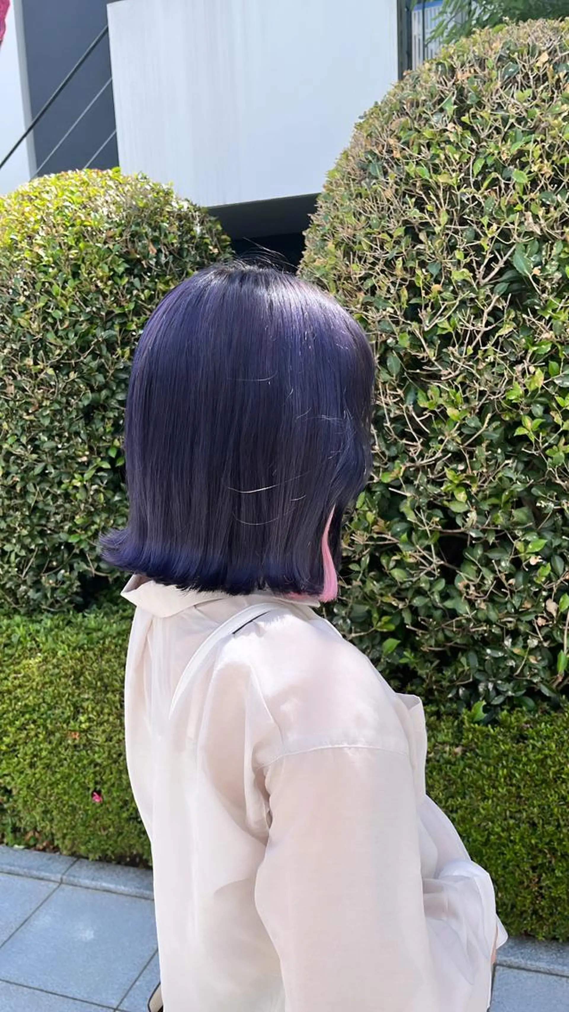 ミディアム カラー ヘアアレンジ ヘアカラー トリートメント ヘアセット 🩶【推しハイトーン 】yuzu🩶のヘアスタイル