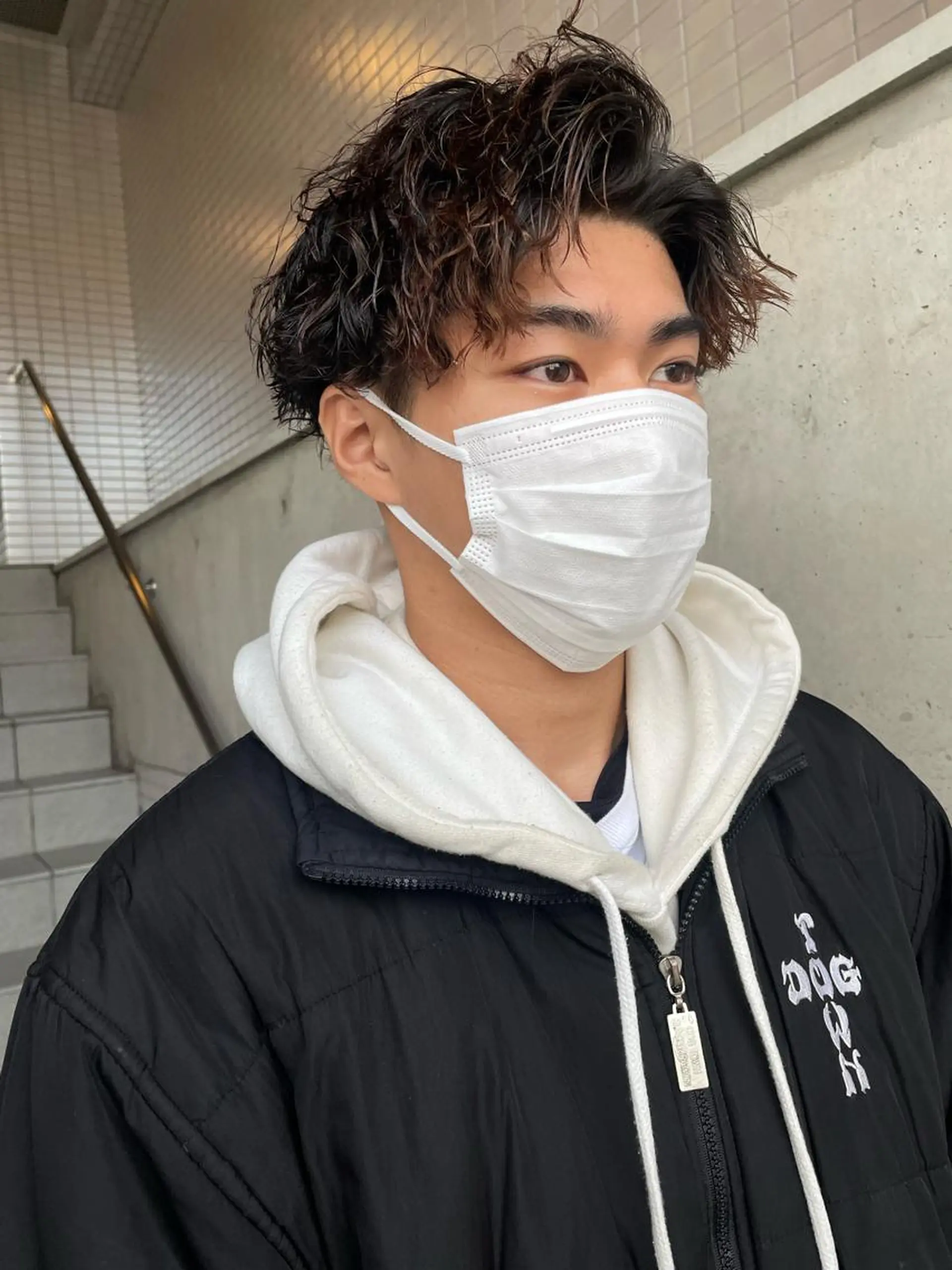 パーマ メンズ カット パーマ 大阪美容師 井上智博のヘアスタイル