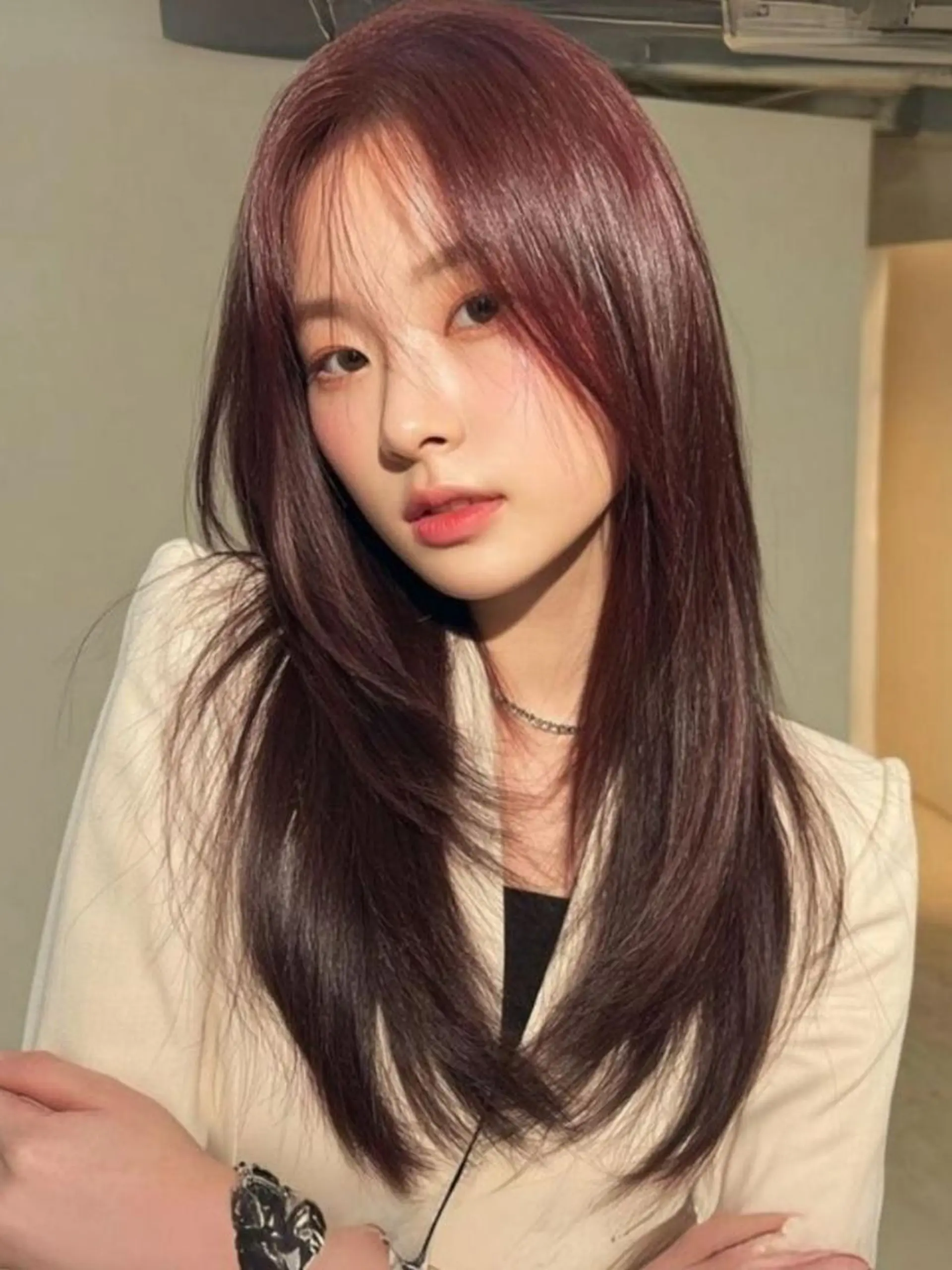 ロング カット ヘアカラー レイヤー/顔周り🌈 韓国特化 ヒトミ☁️のヘアスタイル