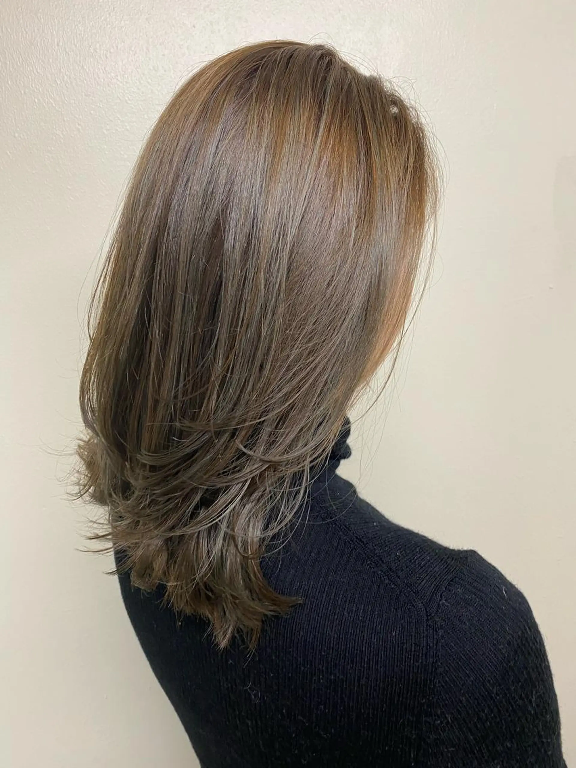 ミディアム カラー ボブレイヤー ボブ レイヤーカット 🦋Oasis RINA 🦋のヘアスタイル