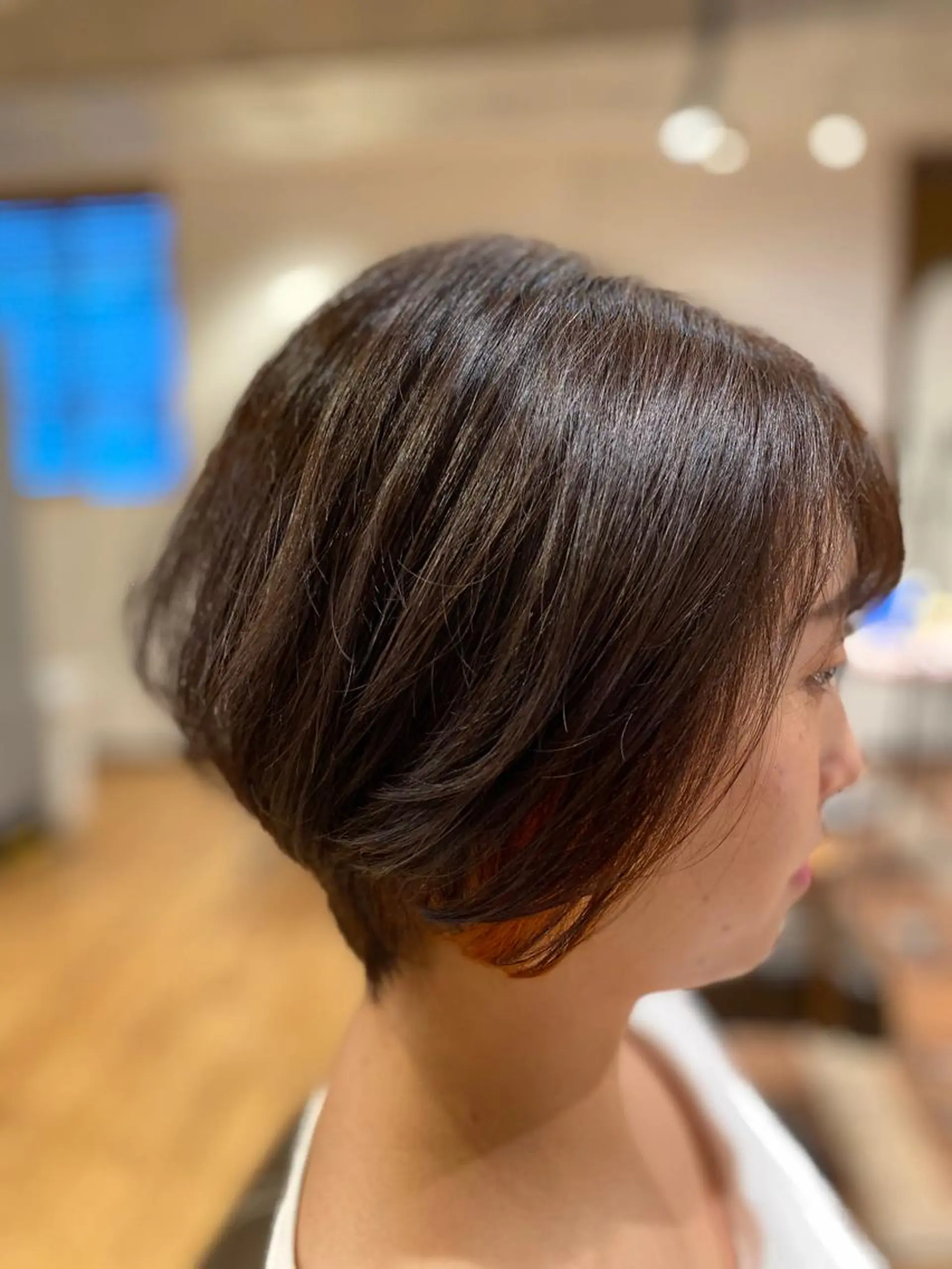 ショート カラー インナーカラー オレンジ ボブ ショートヘア カット ヘアカラー トリートメント 山﨑 優真のヘアスタイル