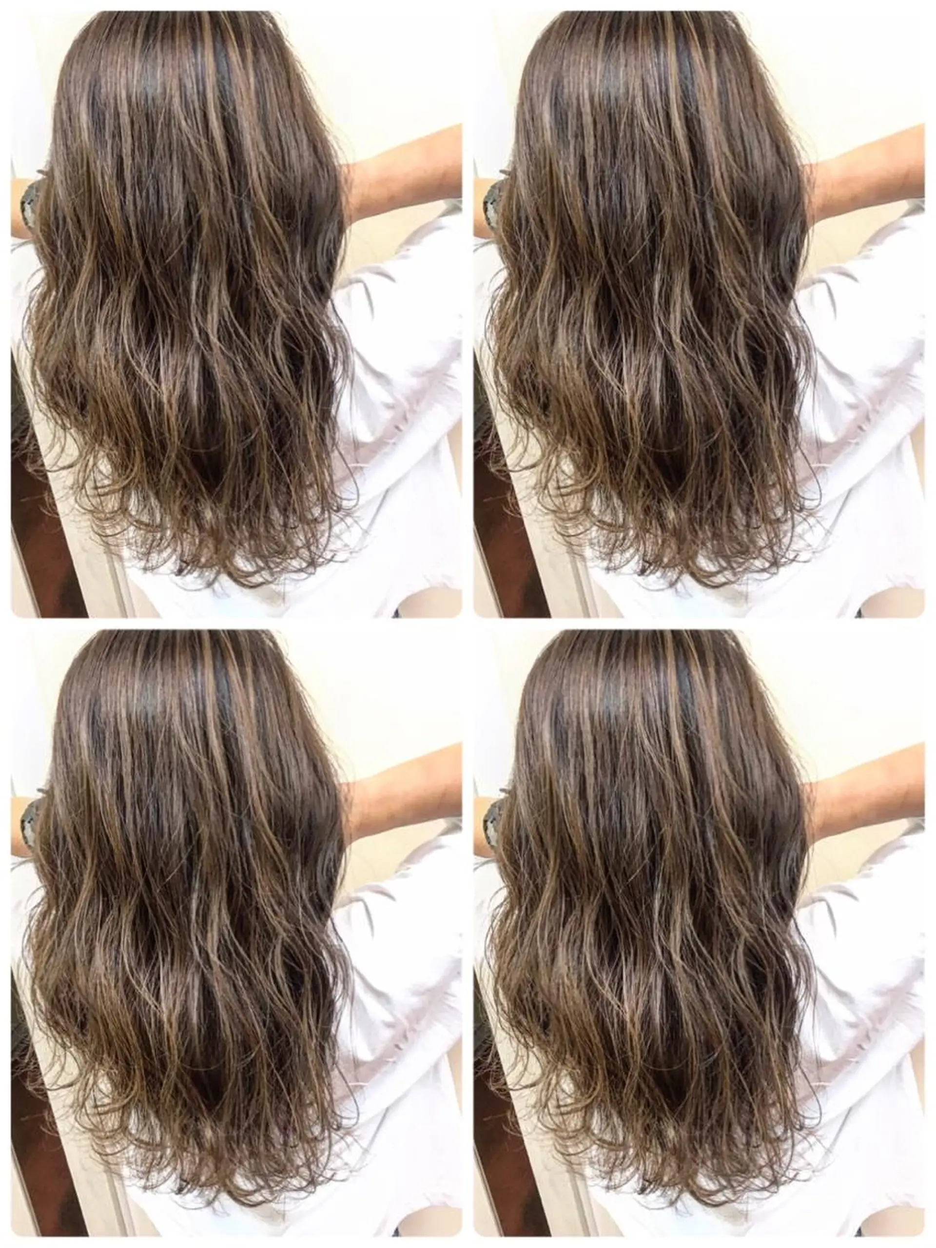 セミロング カラー ハイライトカラー ハイライト ヨシダ トオルのヘアスタイル