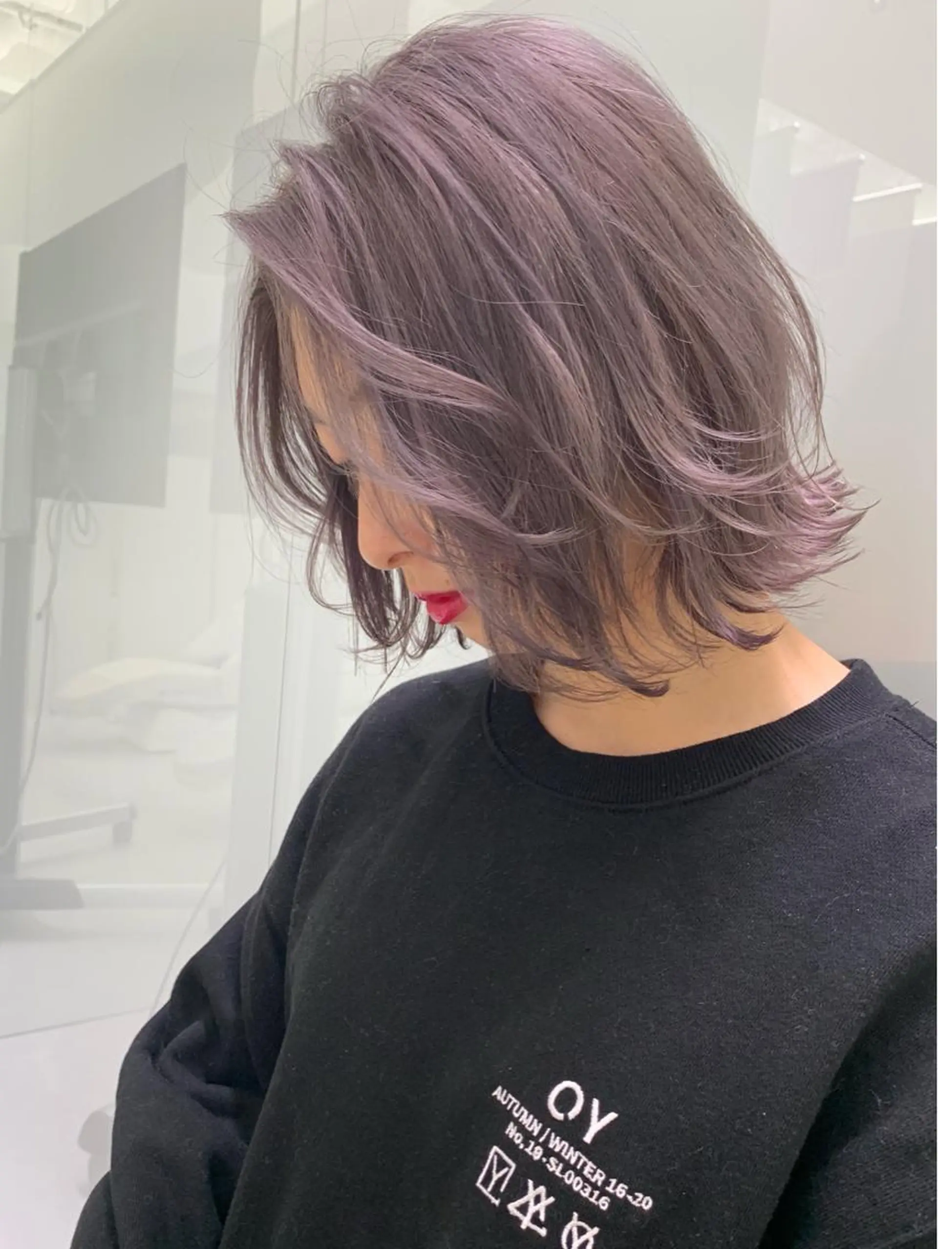 ミディアム カラー ブリーチ ケアブリーチ ラベンダーカラー トリートメント カット ヘアカラー インナーエクステ渋谷 🦋KAJIのヘアスタイル