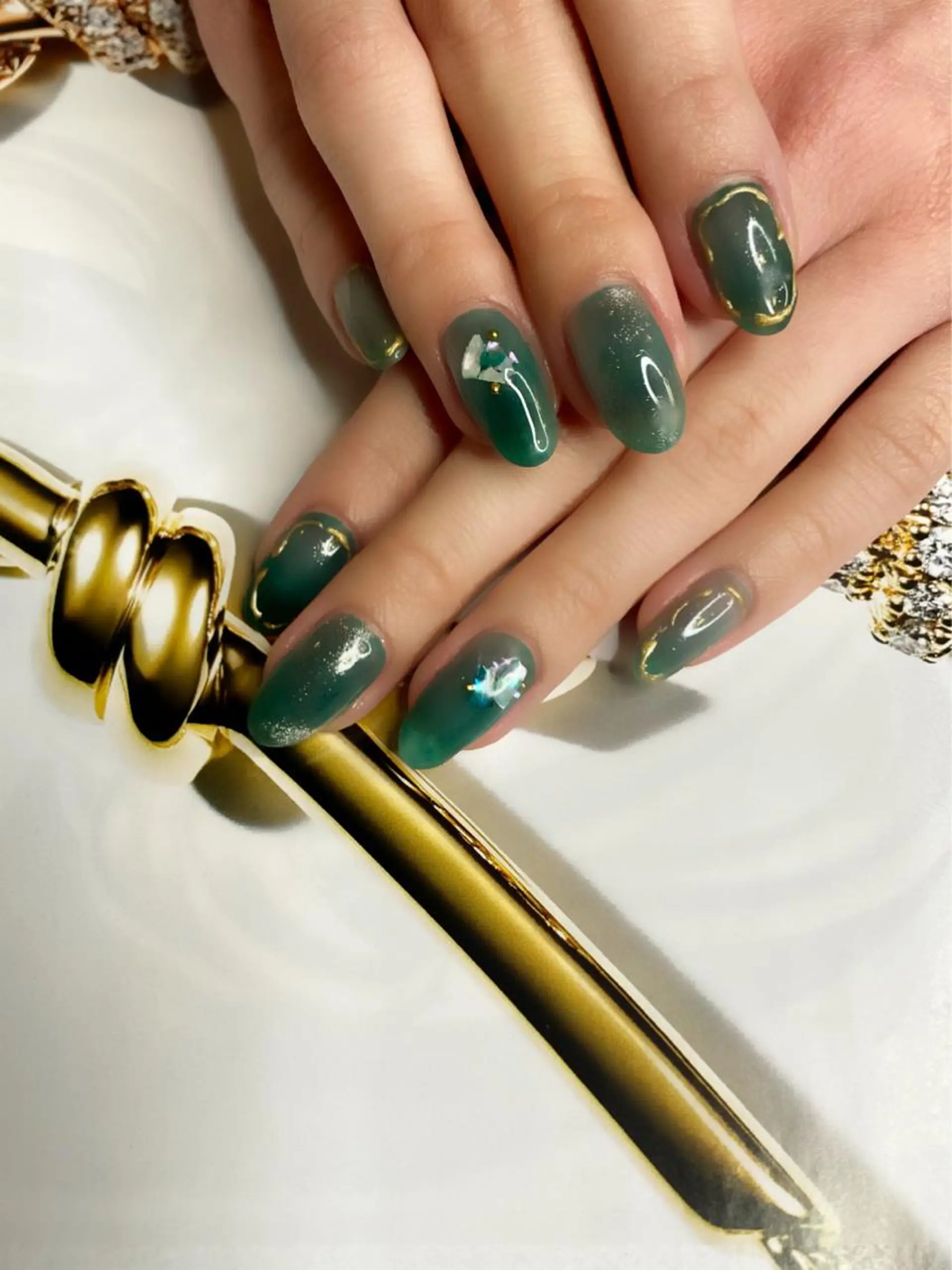 ネイル クリアネイル グリーン salon ORO sapporo所属・ORO 石井 香織のその他イメージ