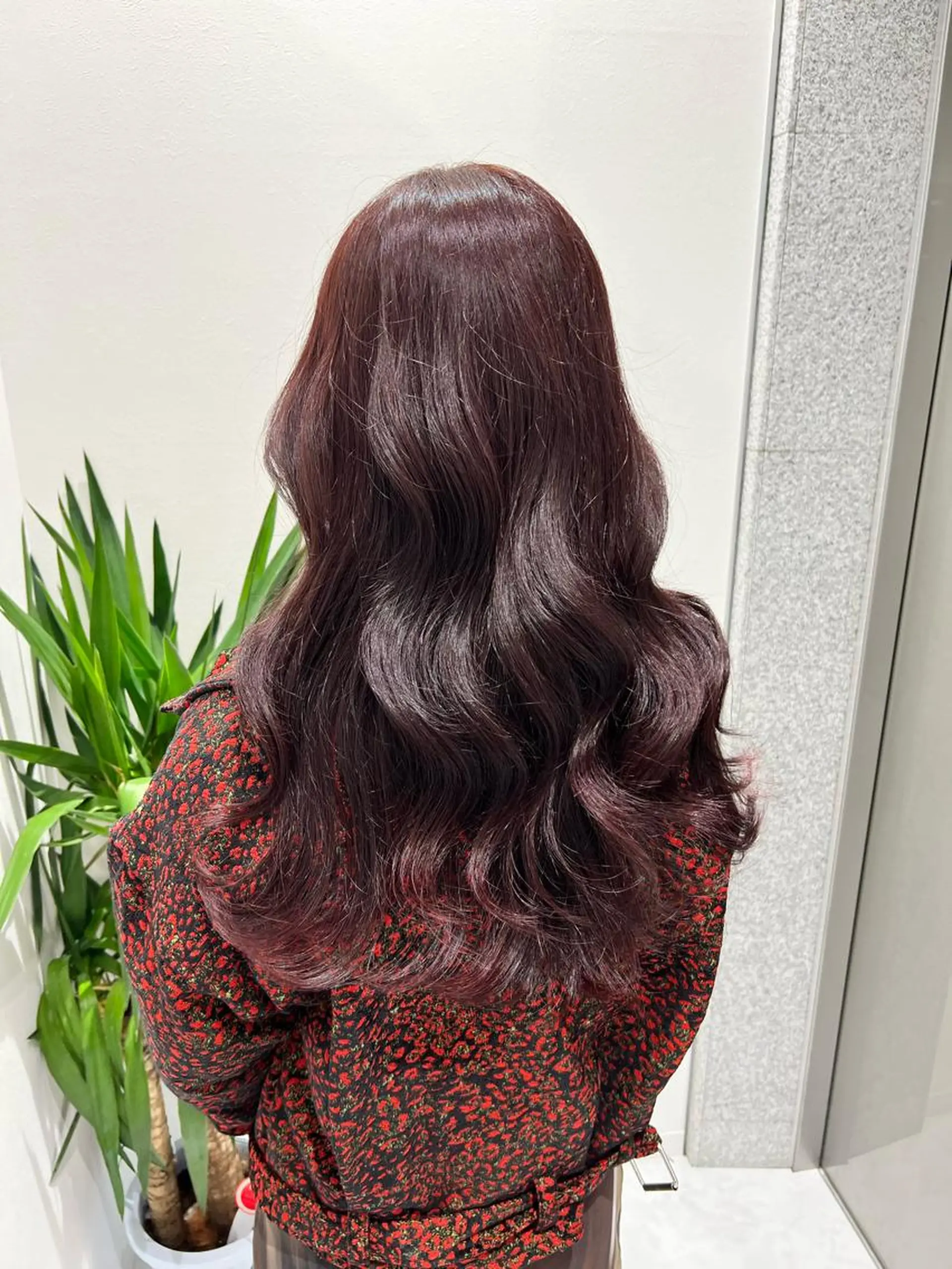 ロング カラー ブラウンカラー カシス ブリーチなし🩶 グレージュのヘアスタイル
