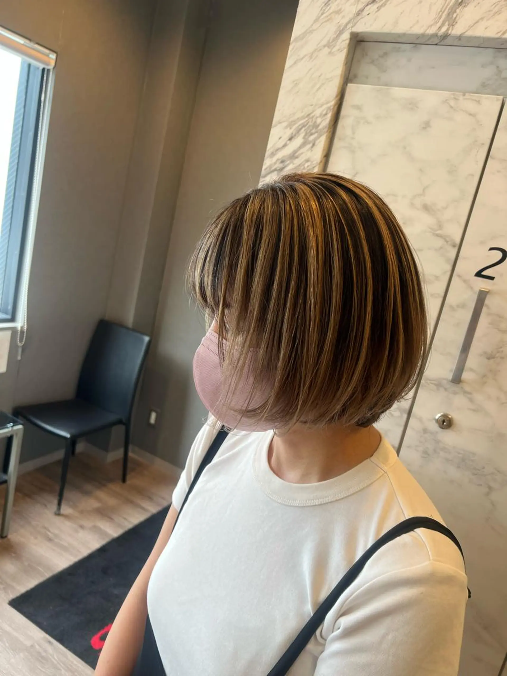 ミディアム カラー ヘアカラー 太白区/白髪ぼかし ハイライト/千葉達人のヘアスタイル