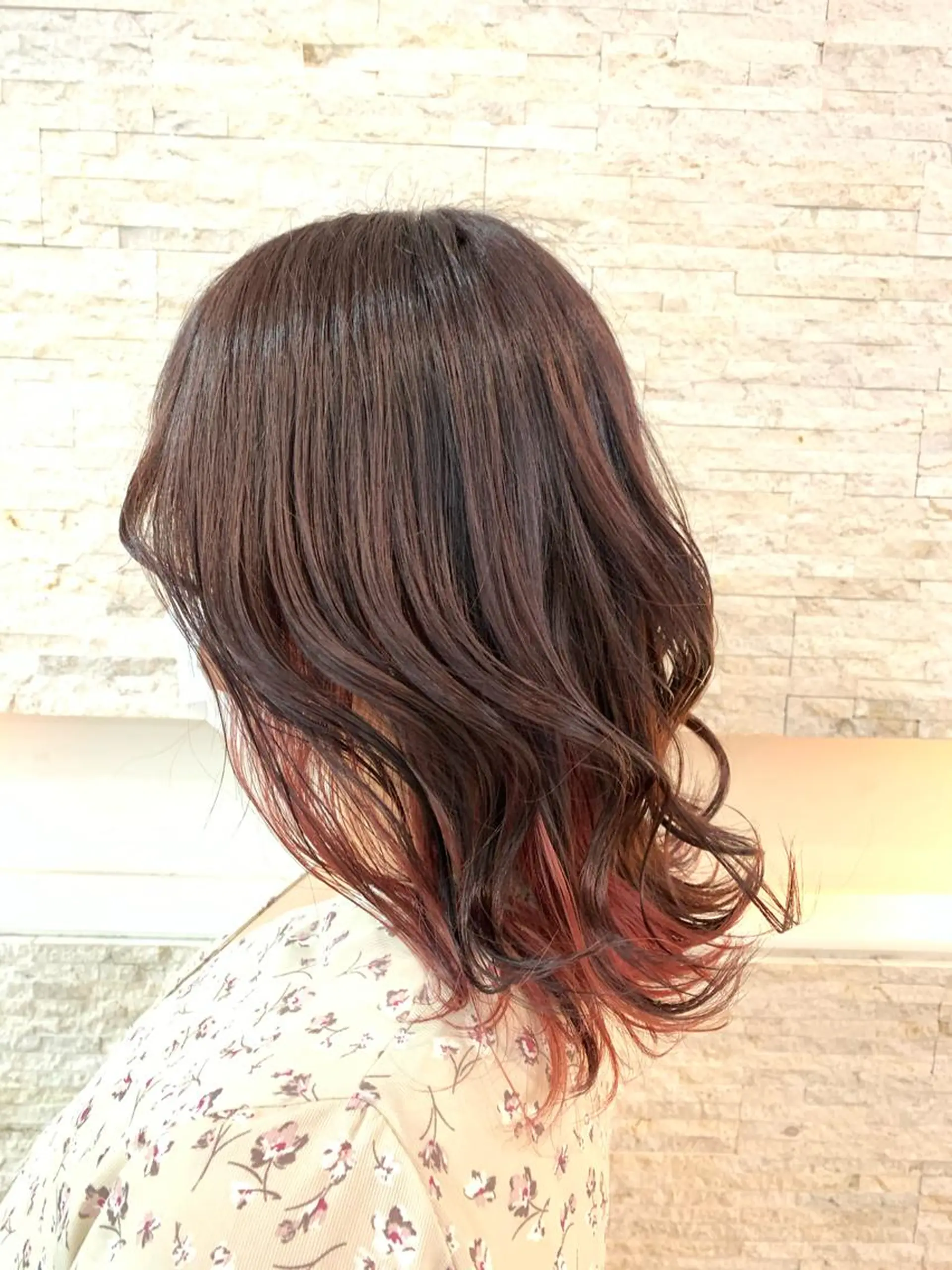 セミロング カラー ヘアアレンジ 🔶似合わせセンター パート/ヤス🔶のヘアスタイル