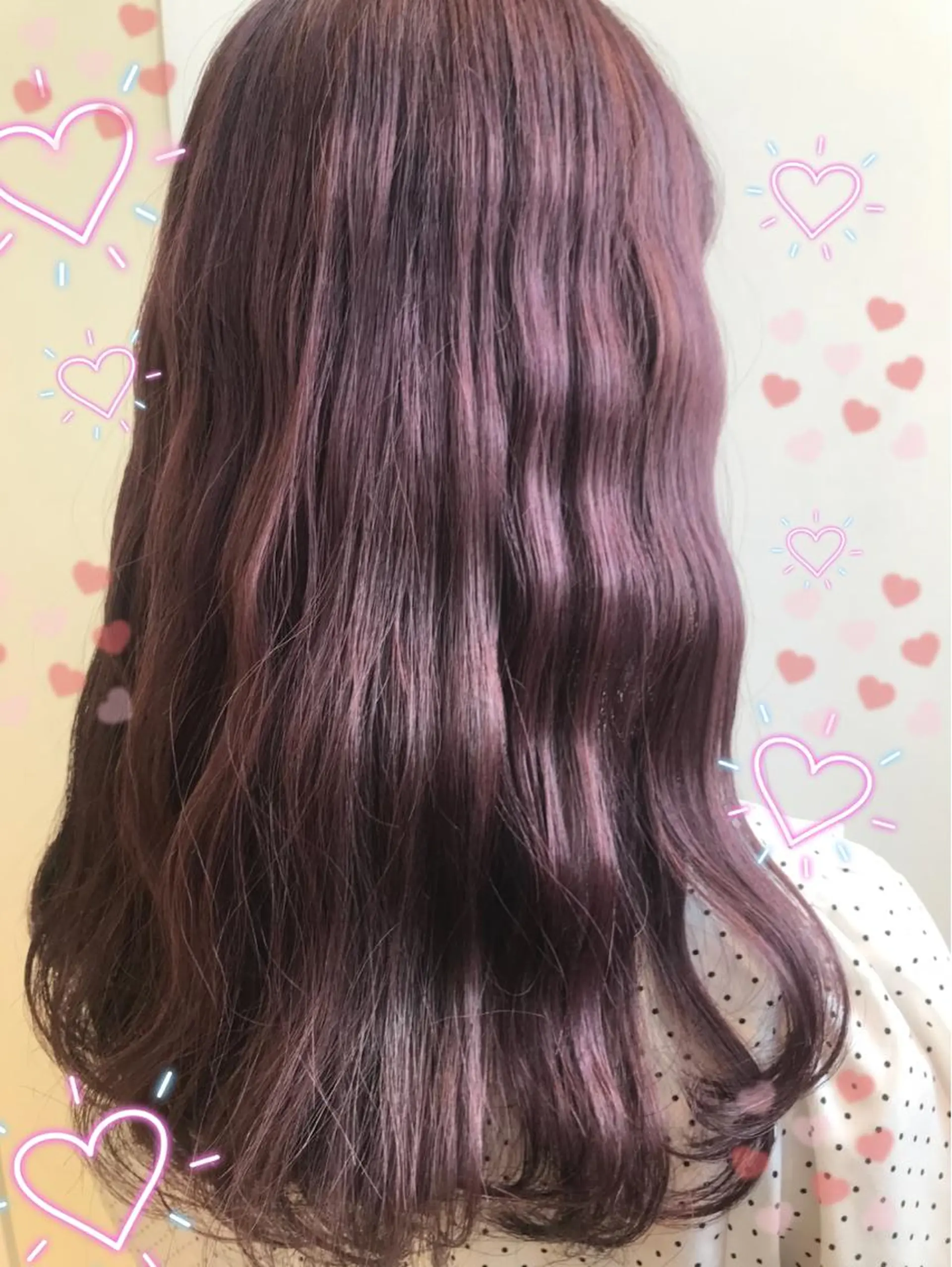 セミロング カラー ピンクカラー ピンクパープル パープルカラー 新宿駅近♡個室 ♡関口三都季🌜のヘアスタイル