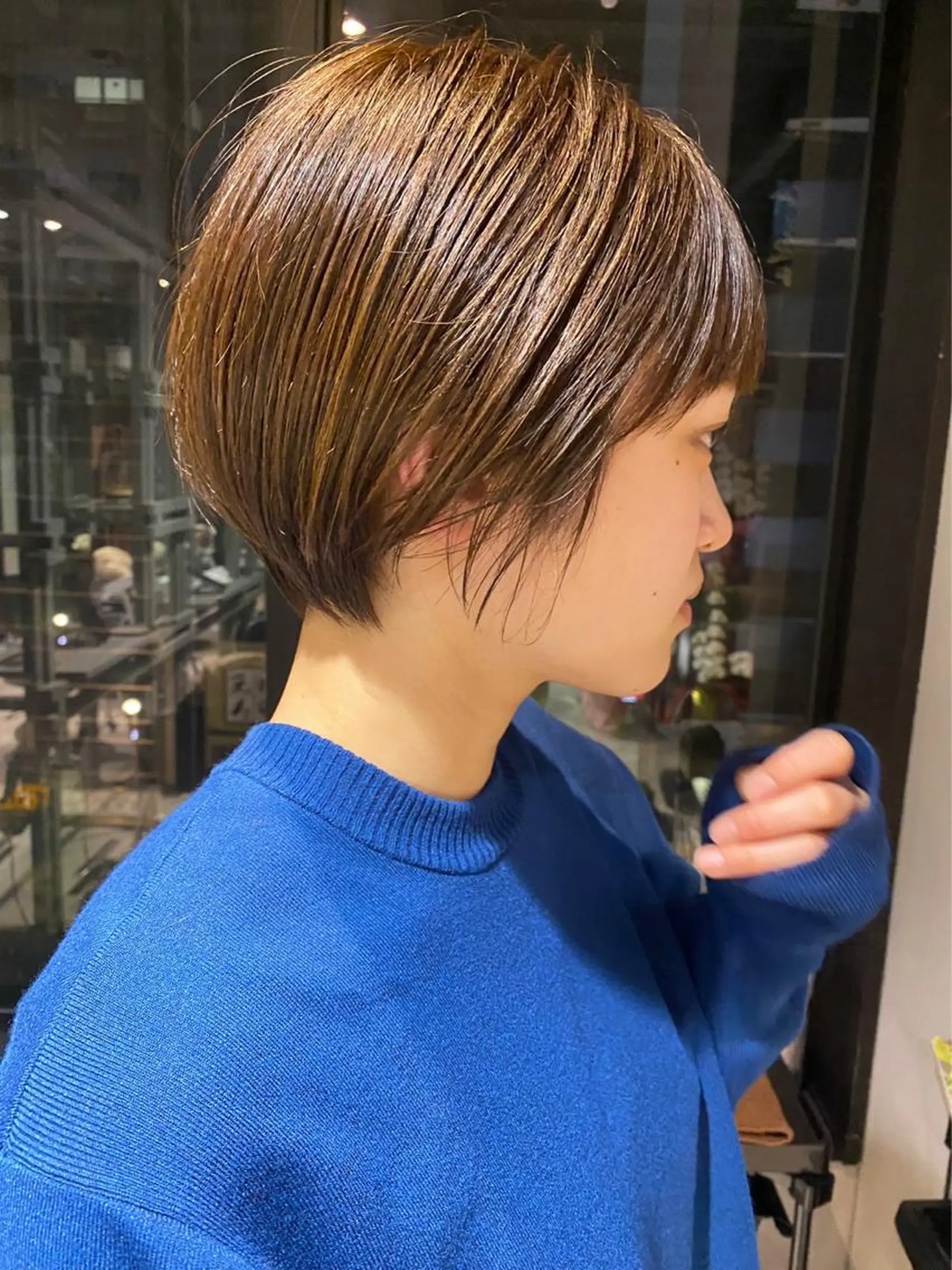 ショート カラー うる艶カラー/恵比寿 ベージュ/丸山陽平のヘアスタイル