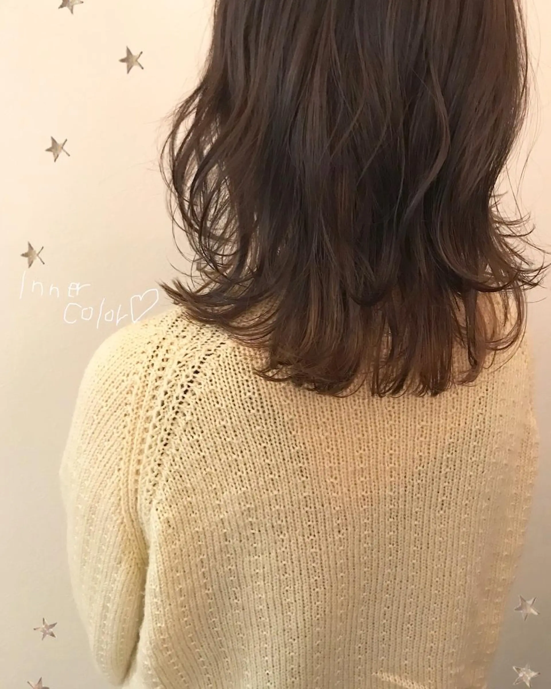 ミディアム カラー 市川 千夏のヘアスタイル