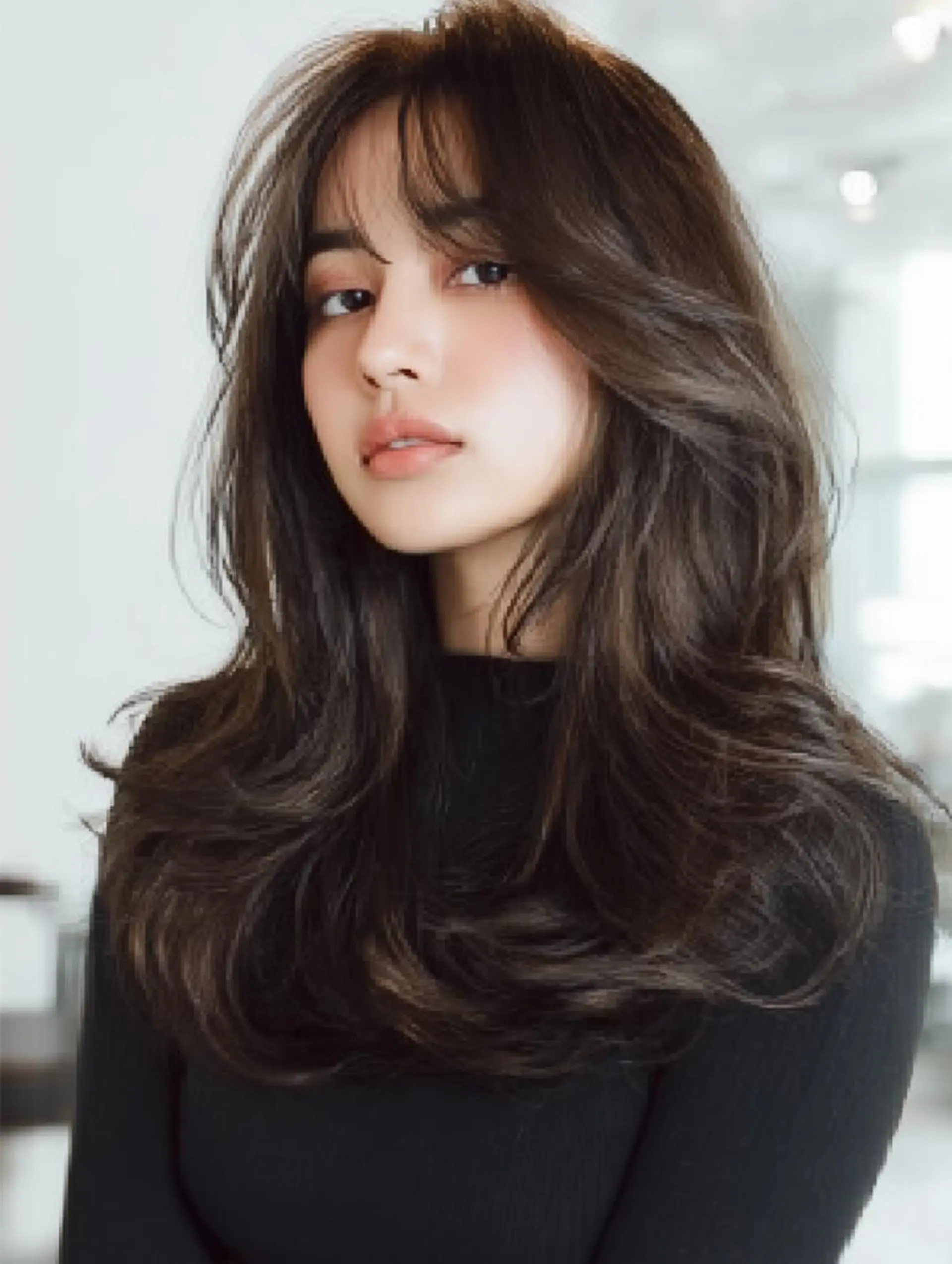 セミロング ハッシュカット 髪質改善 レイヤーカット 縮毛矯正 トリートメント カット ヘアカラー トリートメント 生艶髪＆レイヤー🔔 渋谷お薦めNo.1✨のヘアスタイル