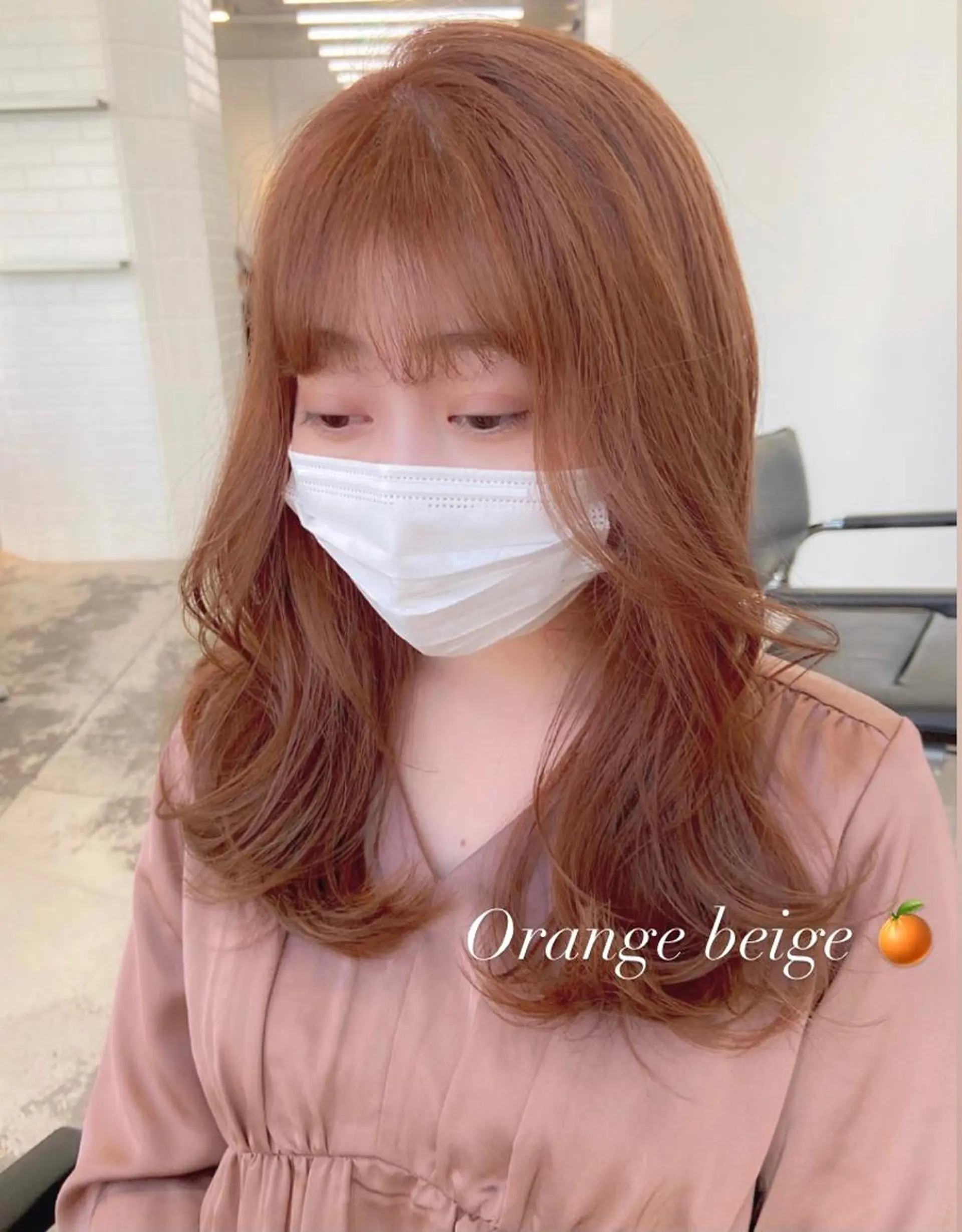 セミロング カラー ヘアアレンジ ブリーチ 天神レイヤーカット No.1💖マユカのヘアスタイル