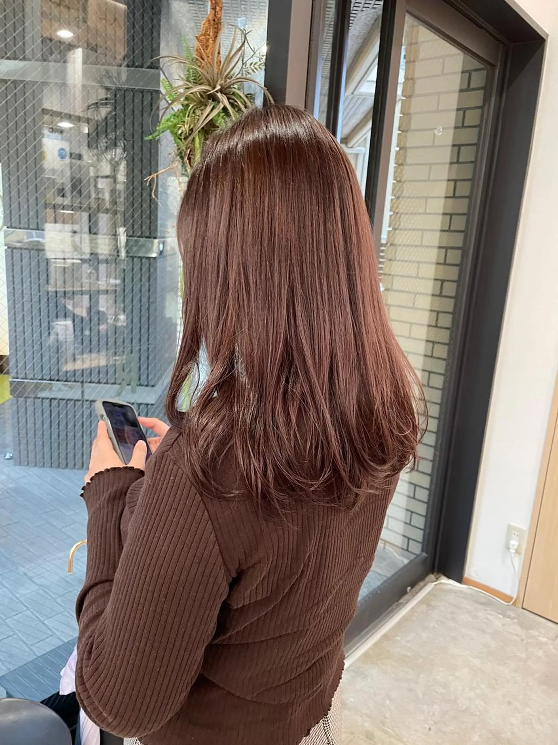 ミディアム カラー ブラウンカラー ピンクカラー ピンクブラウン ヘアカラー トリートメント 城　健太郎 💎ハイトーンのヘアスタイル