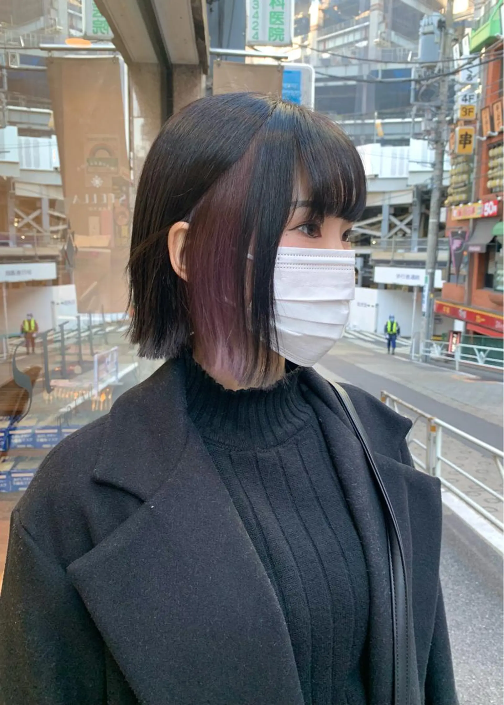 ショート カラー インナーカラー ボブ ヘアカラー トリートメント 矢野 晃平のヘアスタイル