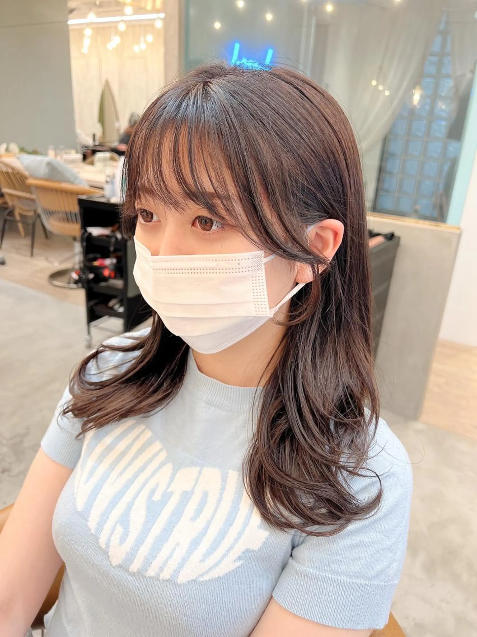 ミディアム カット ヘアカラー トリートメント 🌷韓国レイヤー/艶 カラー🇰🇷amiのヘアスタイル