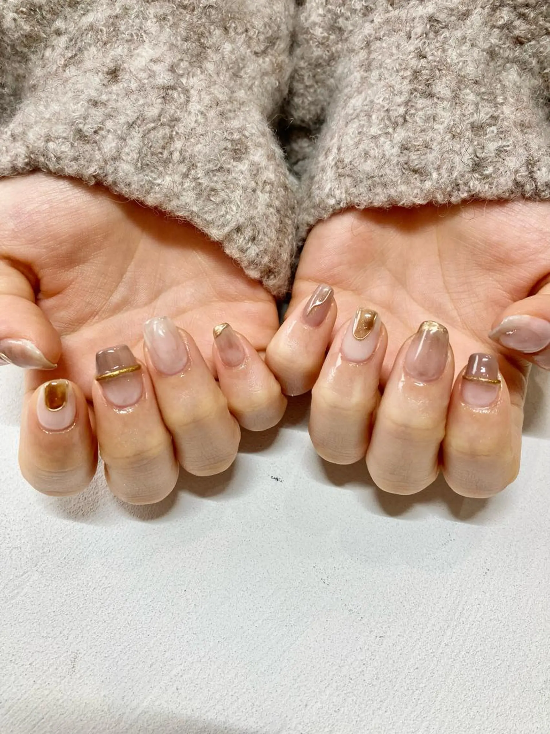 ネイル ニュアンスネイル ハンドネイル uinail mariのネイルデザイン