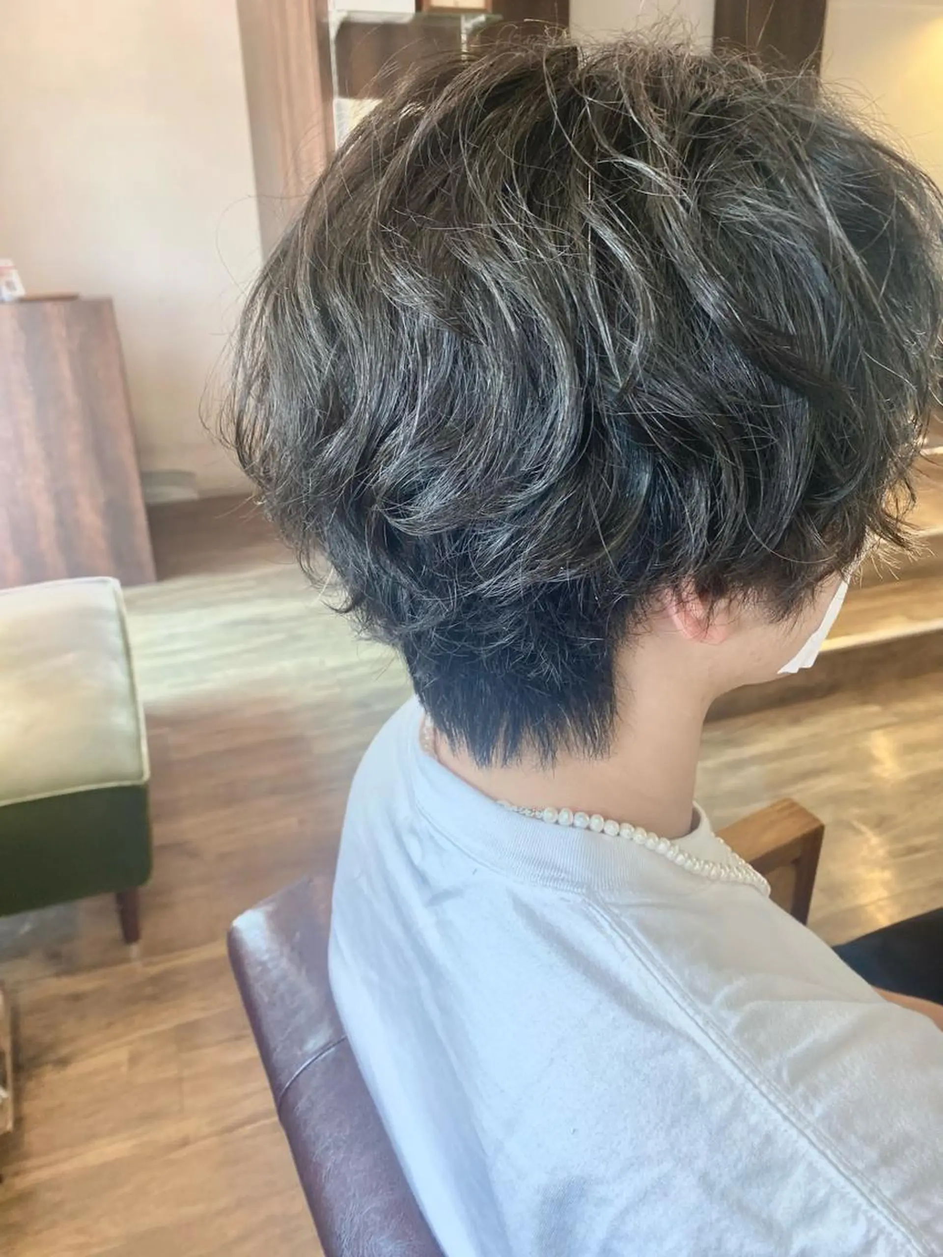ショート パーマ メンズ カット パーマ 中山 明子のヘアスタイル