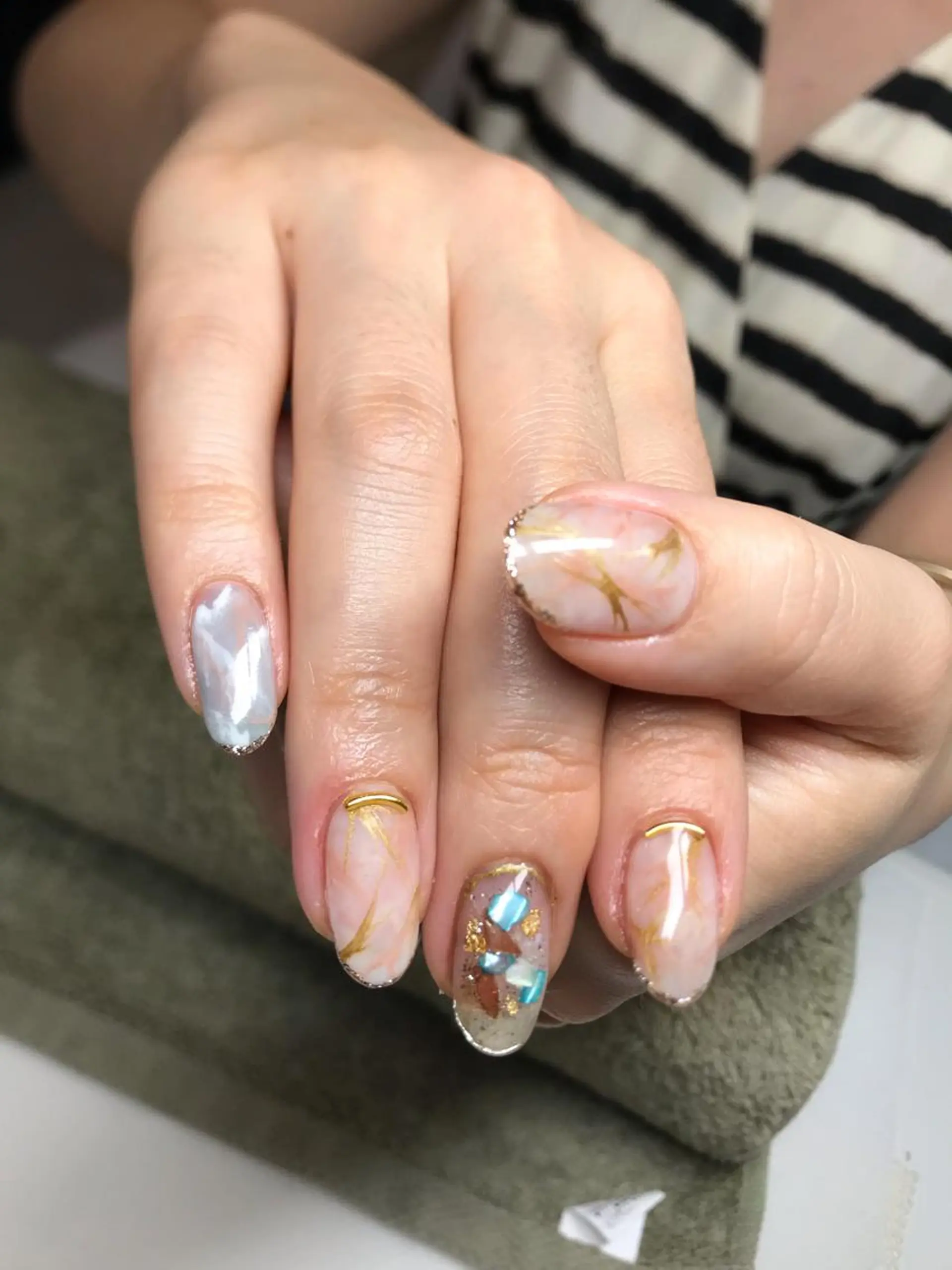 ネイル 大理石ネイル(マーブル) nail salon ily 武蔵新城のネイルデザイン