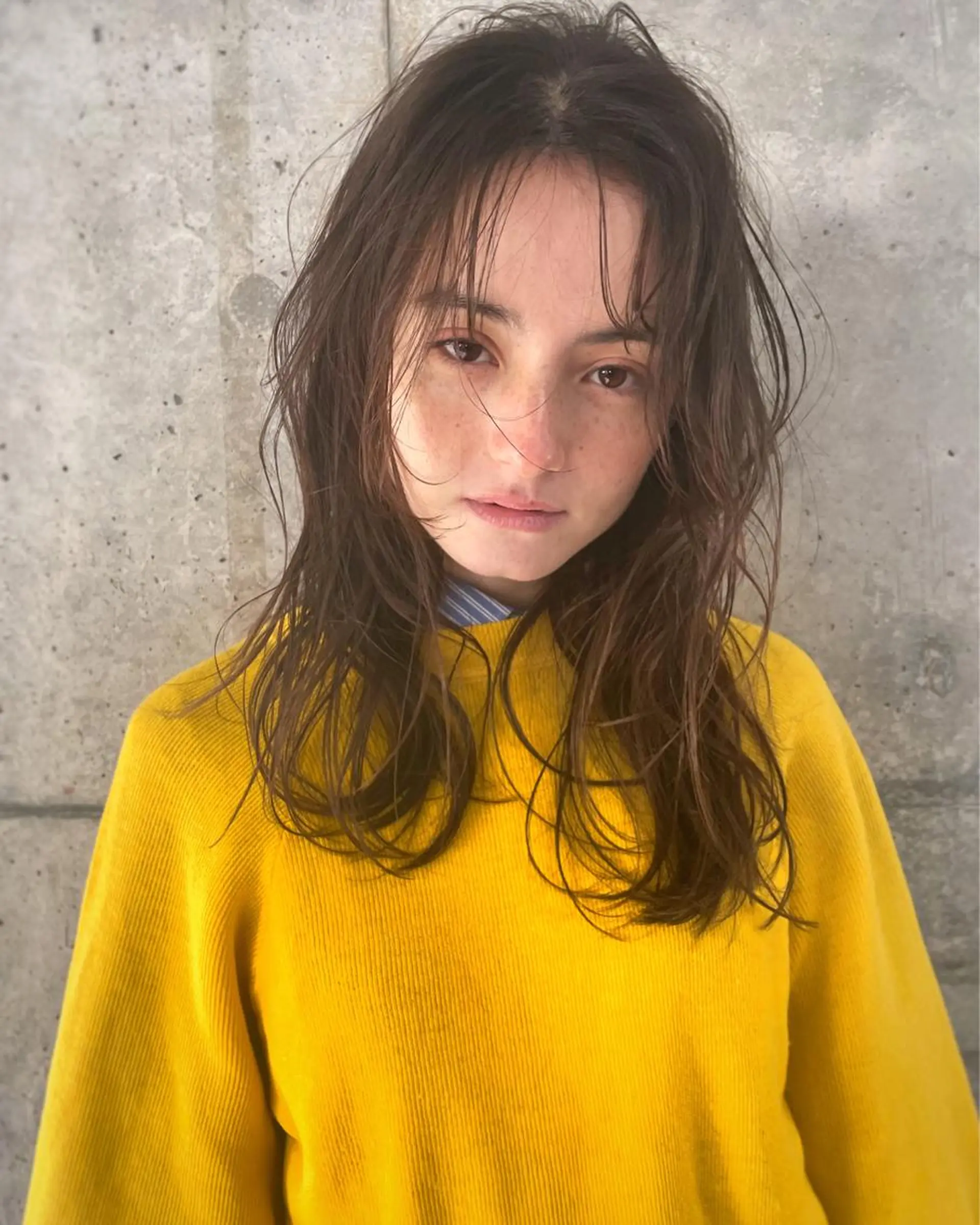 セミロング カット ヘアカラー トリートメント 斎藤祐樹 /レイヤー/パーマのヘアスタイル